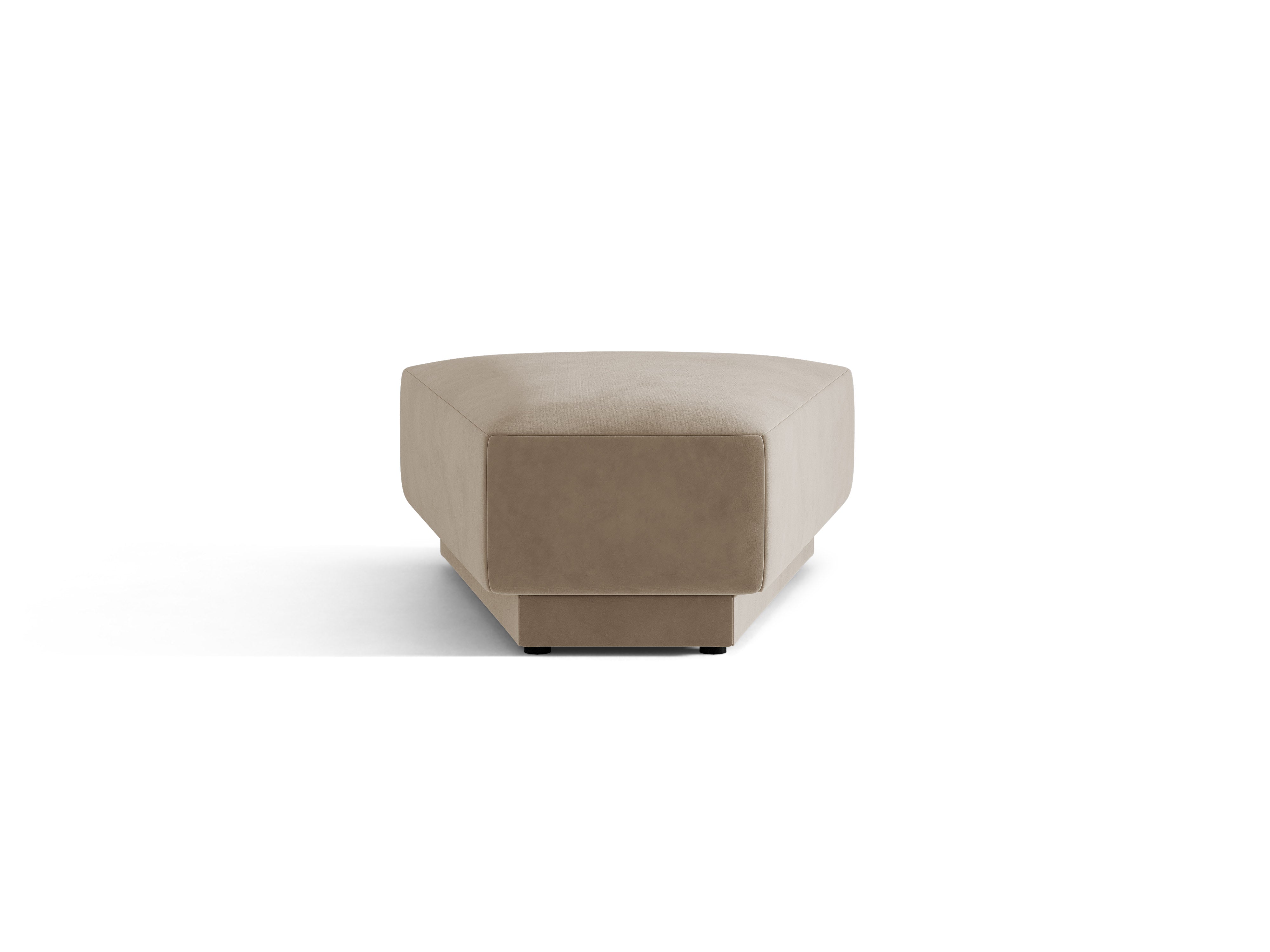 Puf / modul z jemného zamatového materiálu MILEY cappuccino