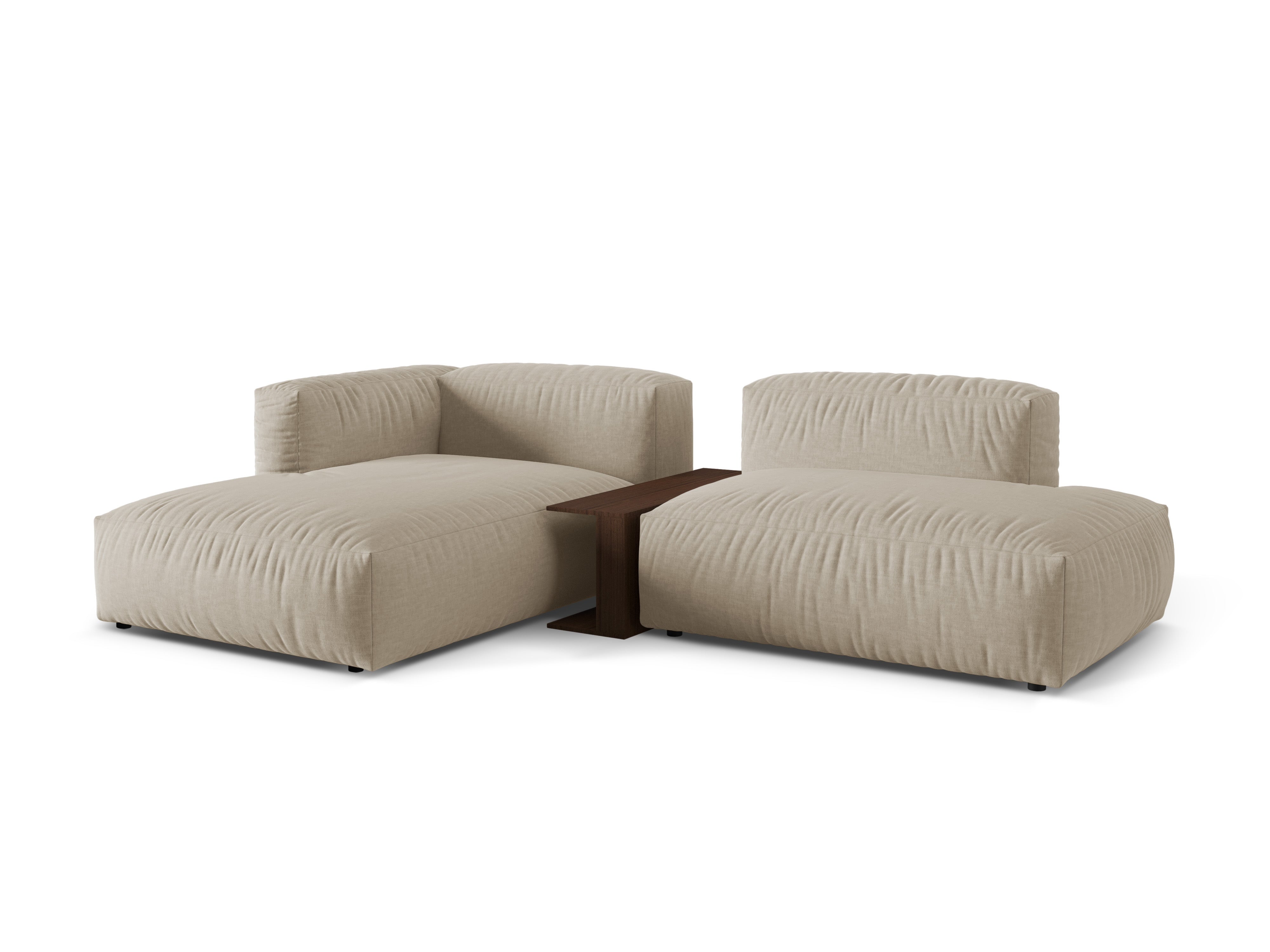Left -sided corner with a light beige Martin table
