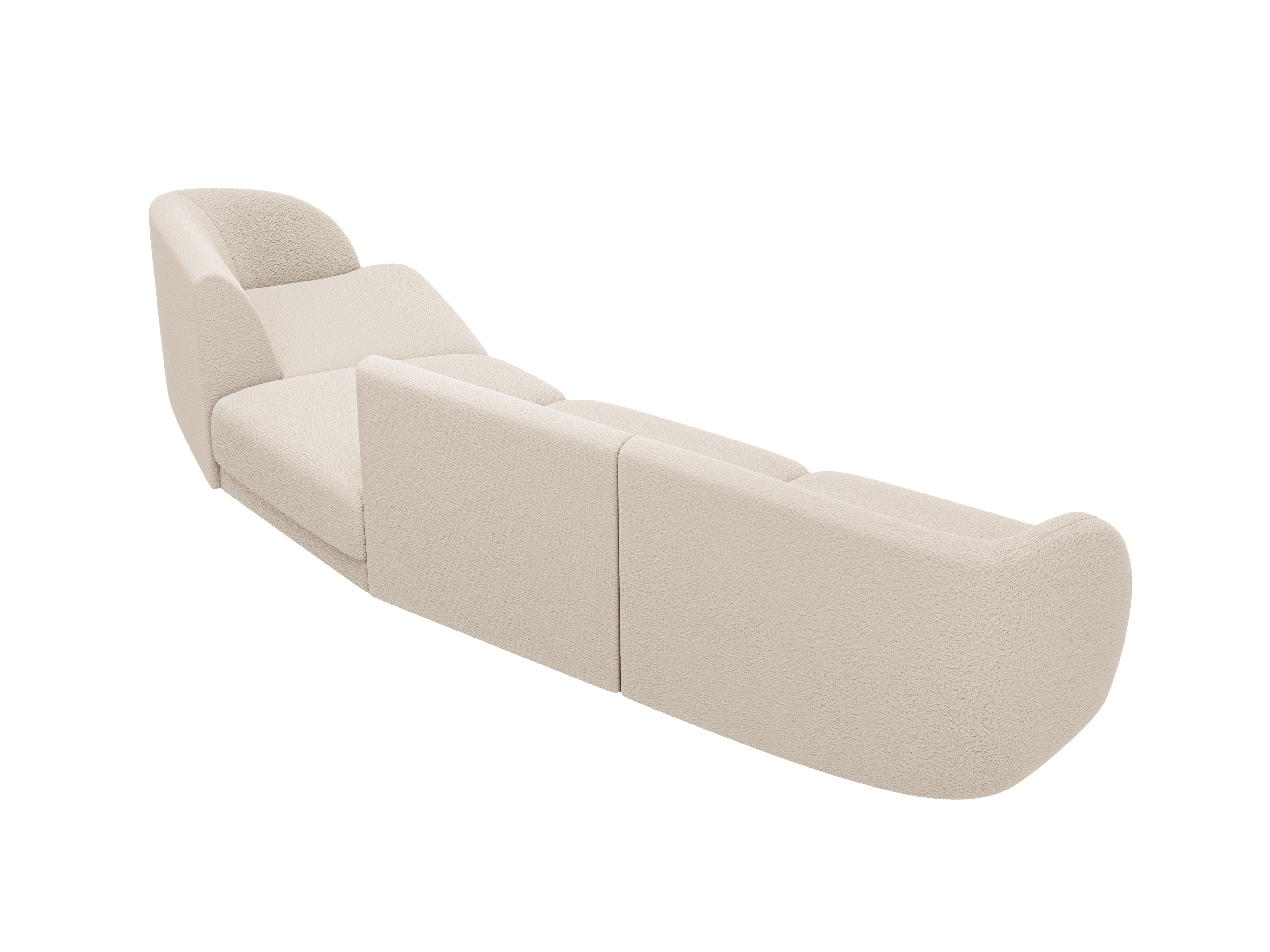 Sofa modulárna pravostranná 6-osobová MILEY béžový boucle