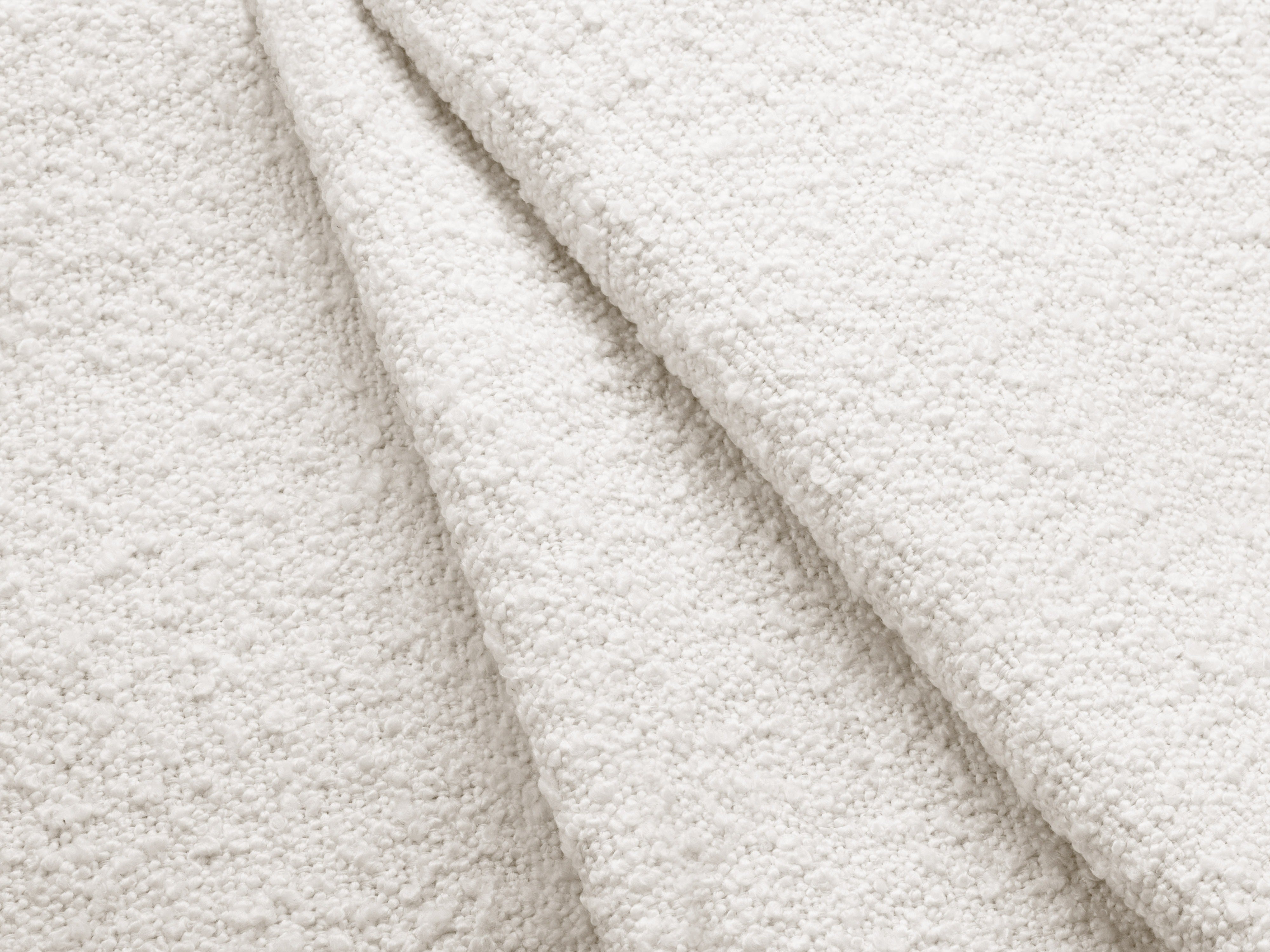 Right-facing modular corner sofa for 7 people MILEY white boucle