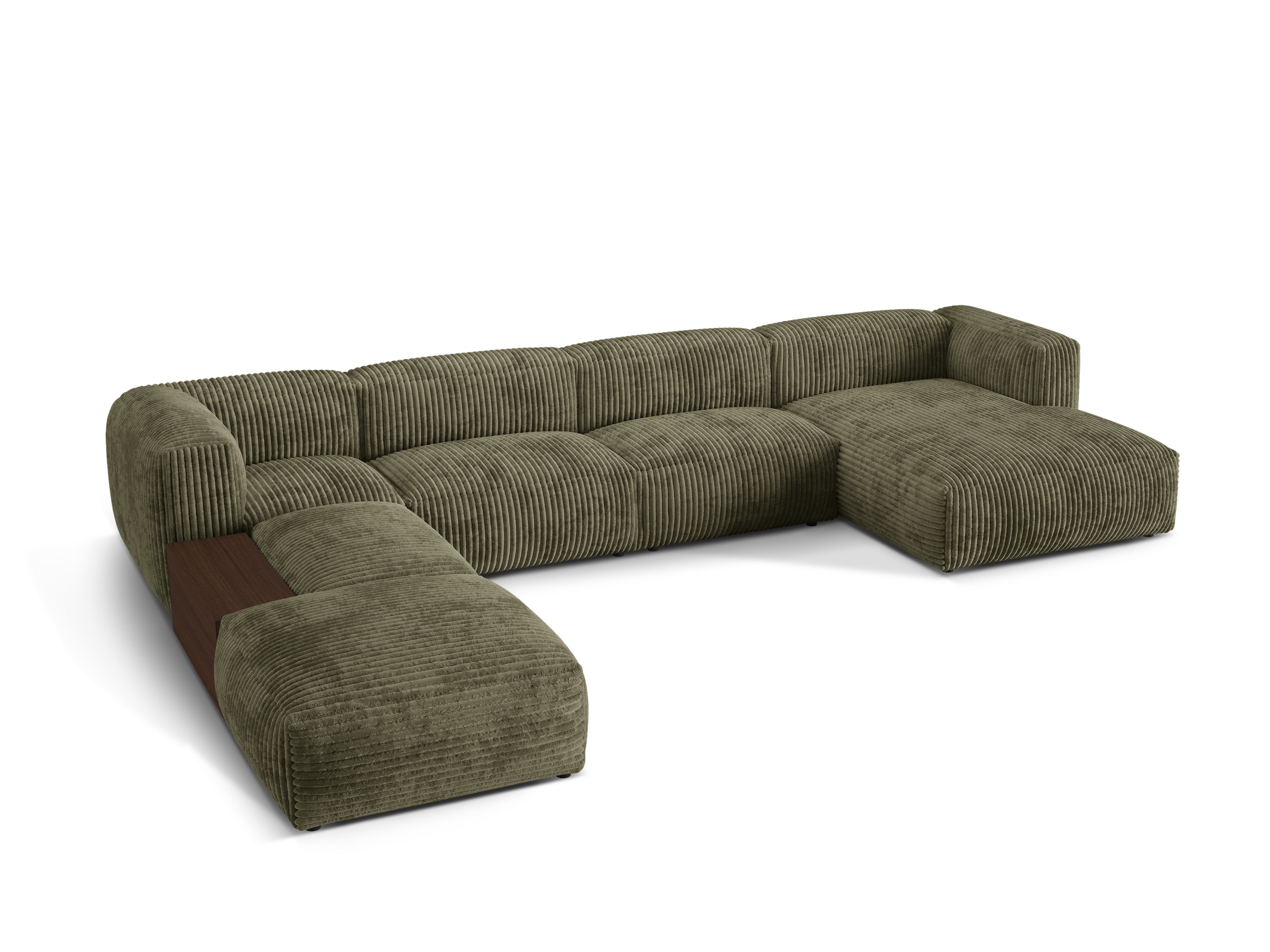 Panoramatický rohový gauč MARTINA zelený zamat