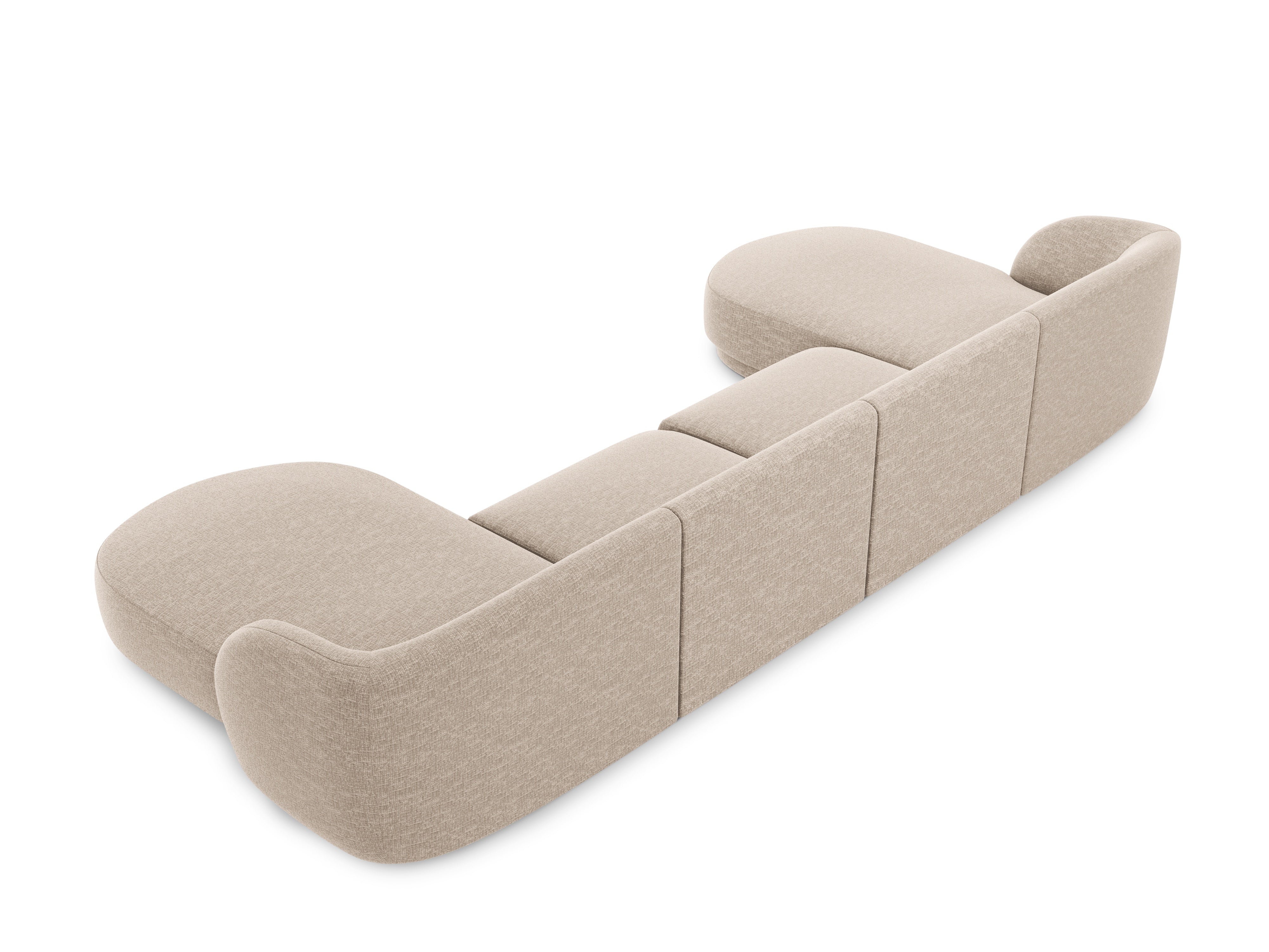 U-shaped Corner Sofa MILEY beige chenille