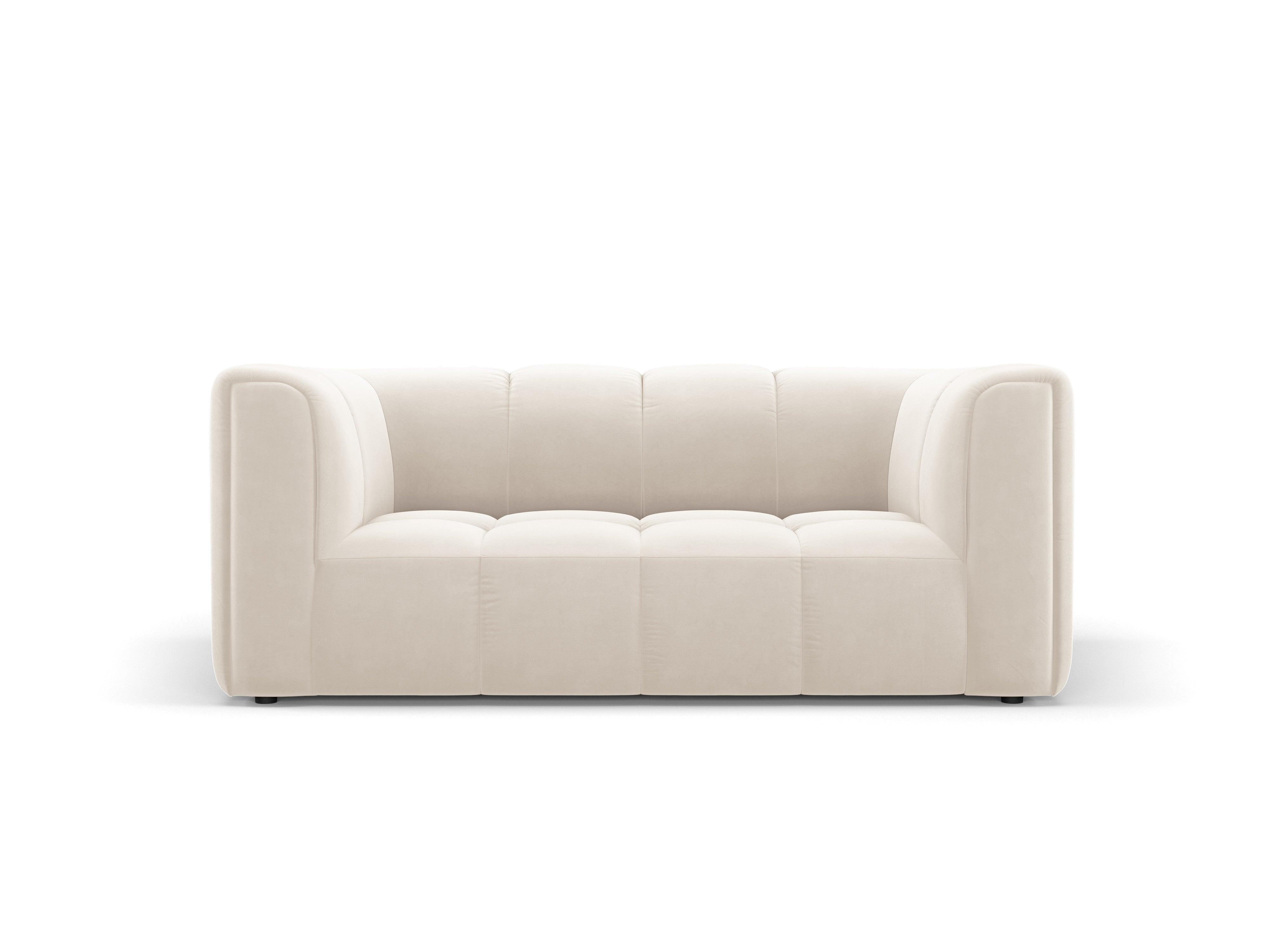 Velvet 2-seater sofa FRANCESCA light beige Milo Casa Eye on Design