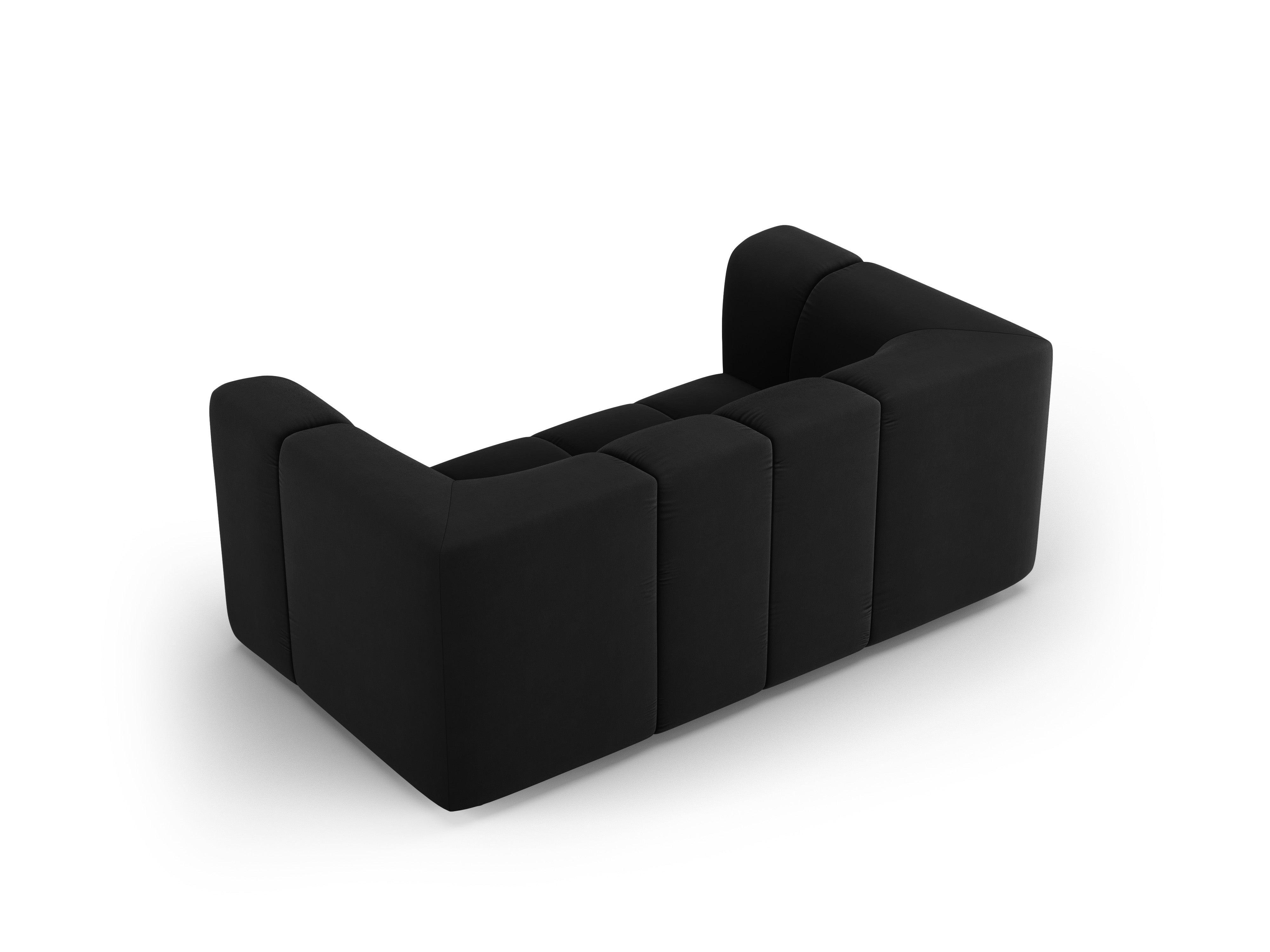 Velvet 2-seater sofa FRANCESCA black Milo Casa Eye on Design