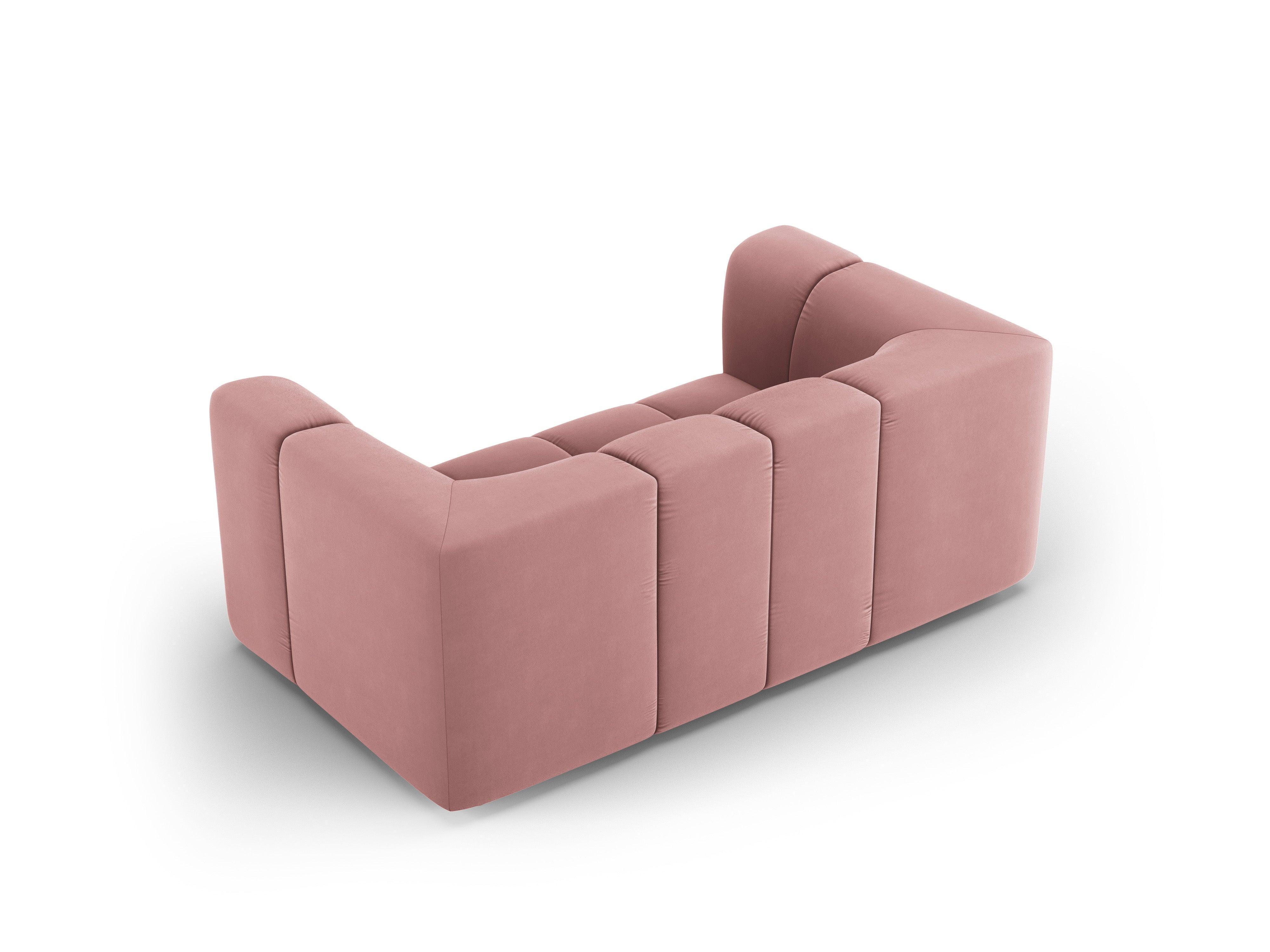 Velvet 2-seater sofa FRANCESCA pink Milo Casa Eye on Design