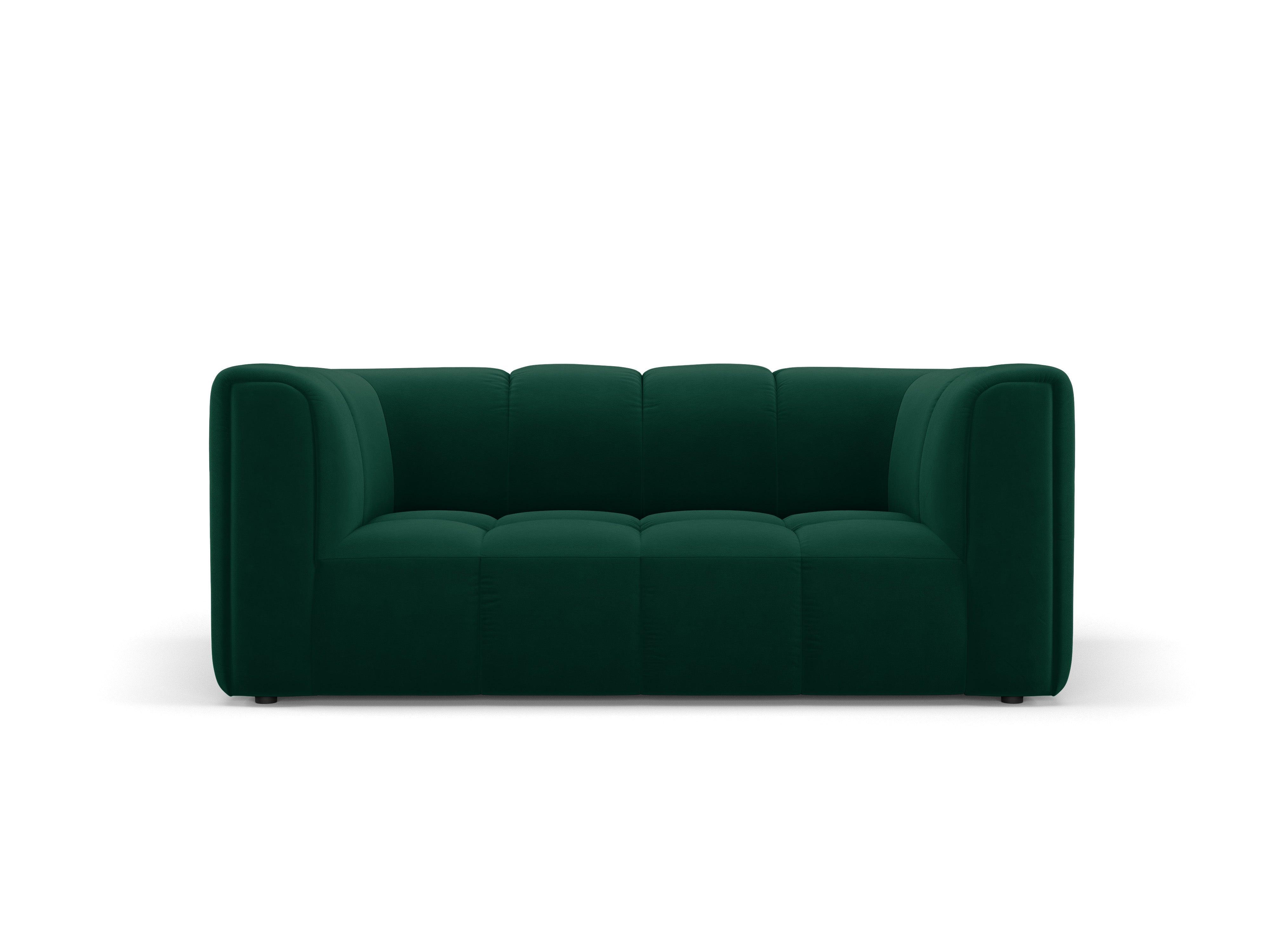 Velvet 2-seater sofa FRANCESCA bottled green Milo Casa Eye on Design