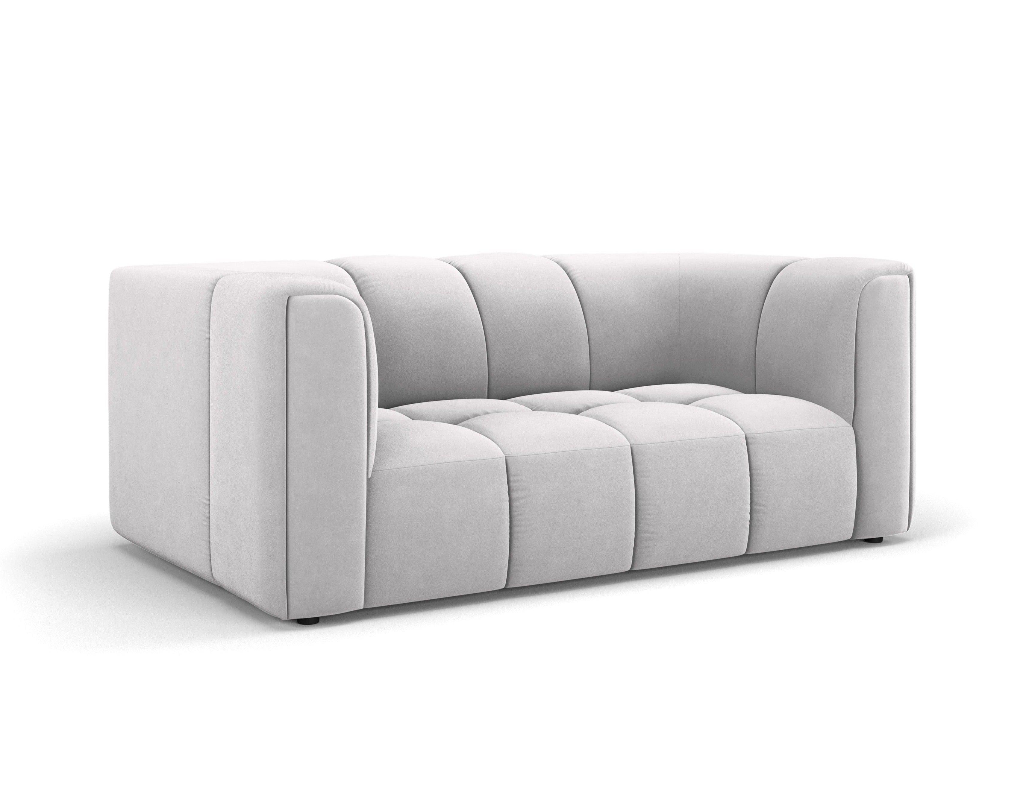 Velvet 2-seater sofa FRANCESCA silver Milo Casa Eye on Design