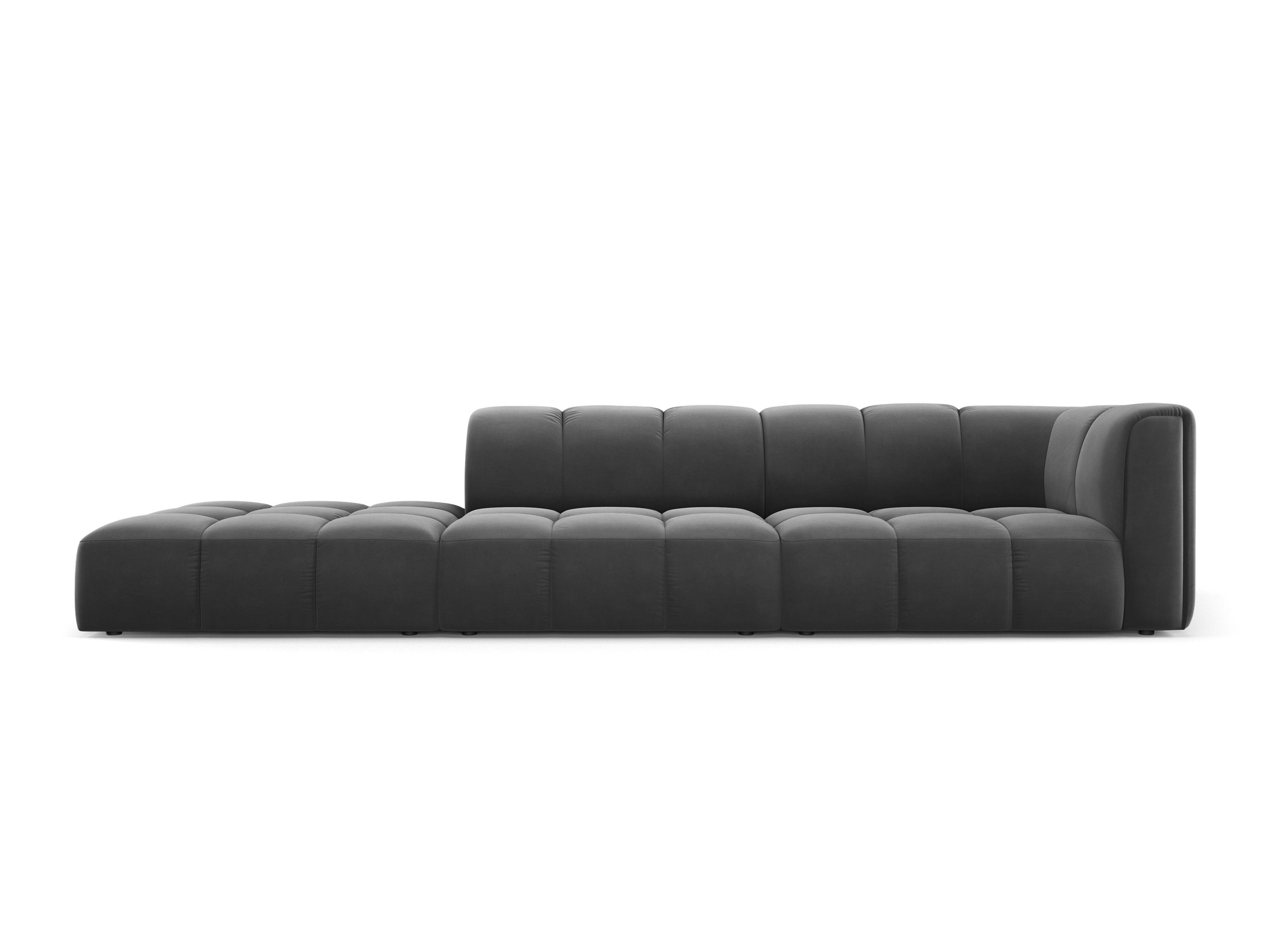 Sofa velvet left FRANCESCA grey Milo Casa Eye on Design