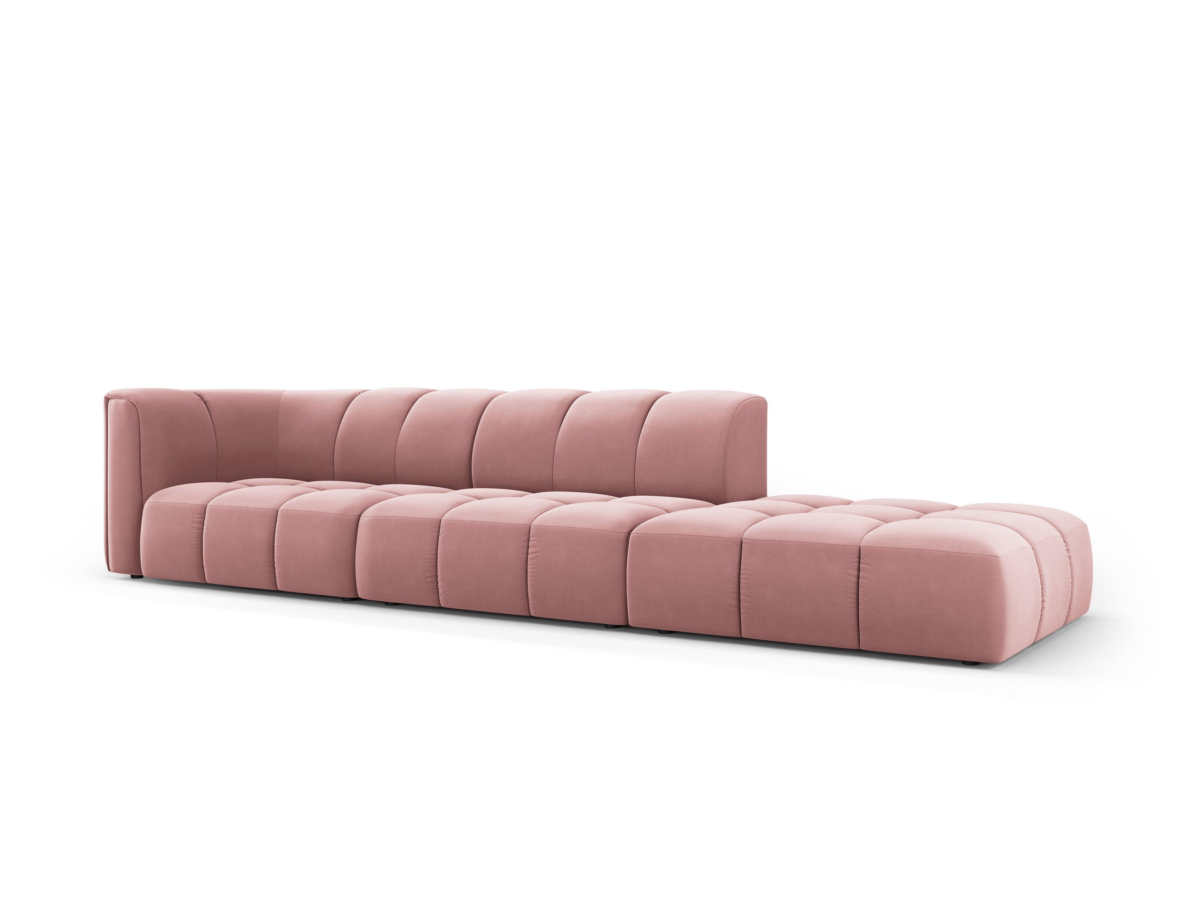 Velvet sofa right side FRANCESCA pink Milo Casa Eye on Design