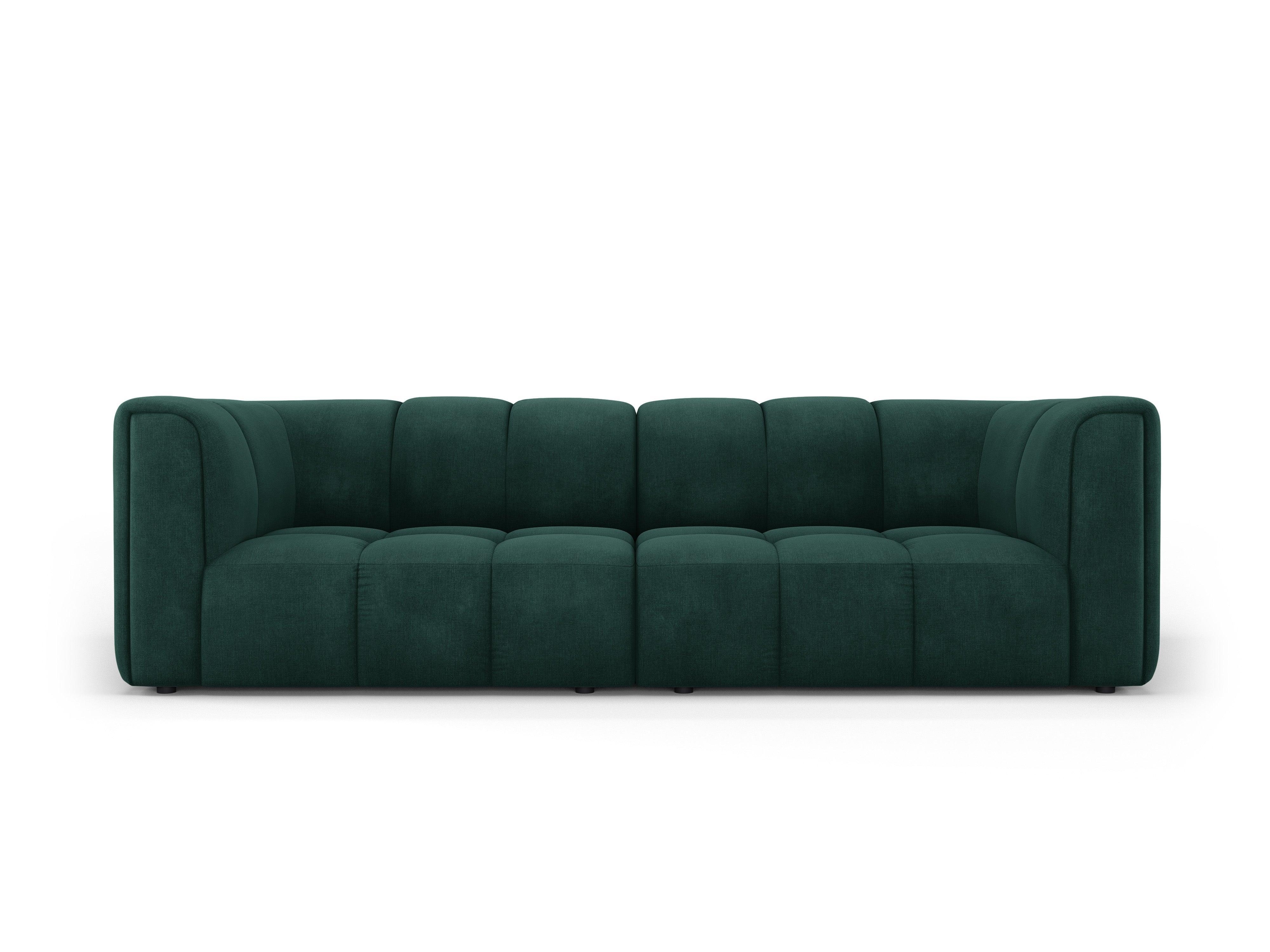 FRANCESCA 3 seater sofa bottle green chenille Milo Casa Eye on Design