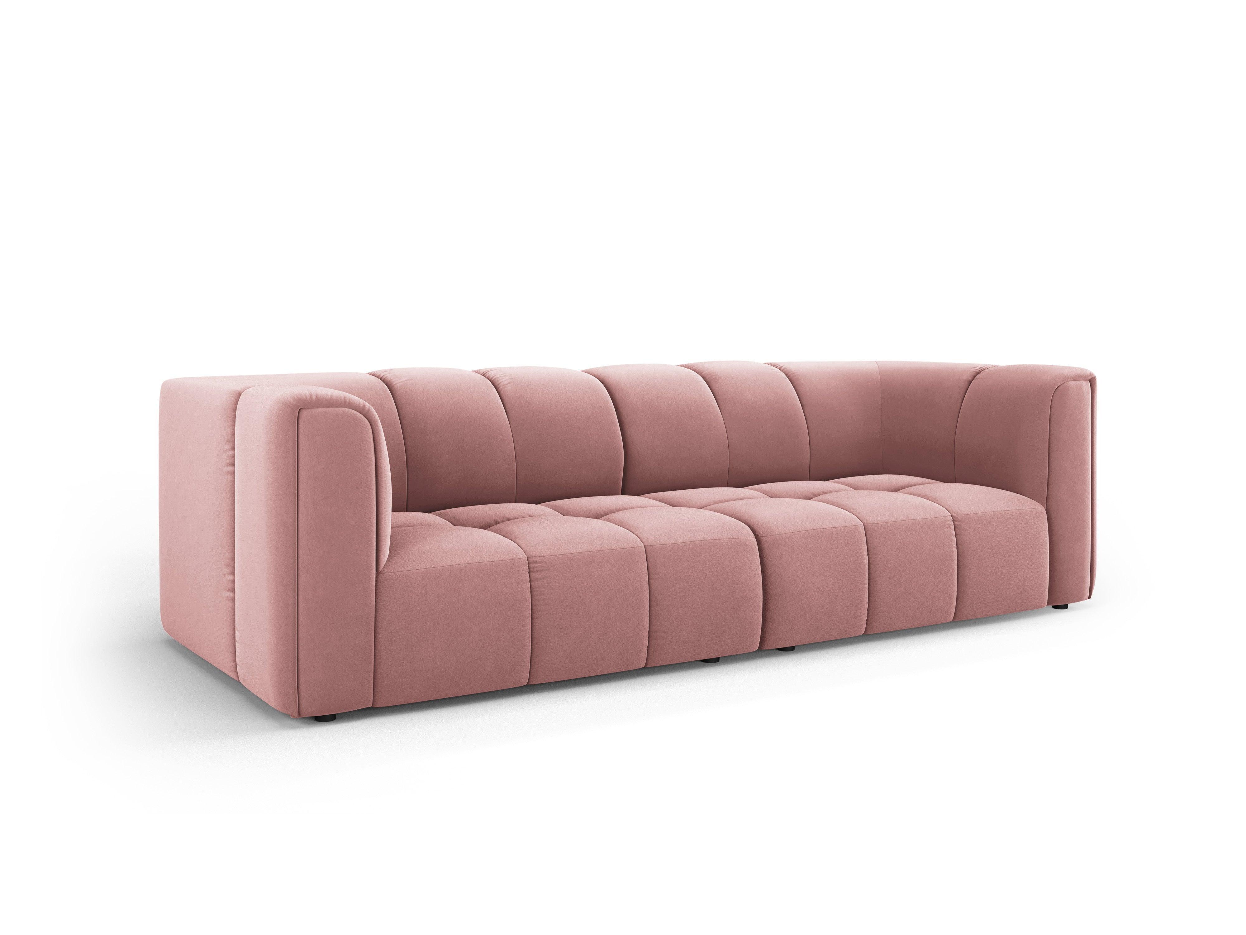 Velvet 3 seater sofa FRANCESCA pink Milo Casa Eye on Design