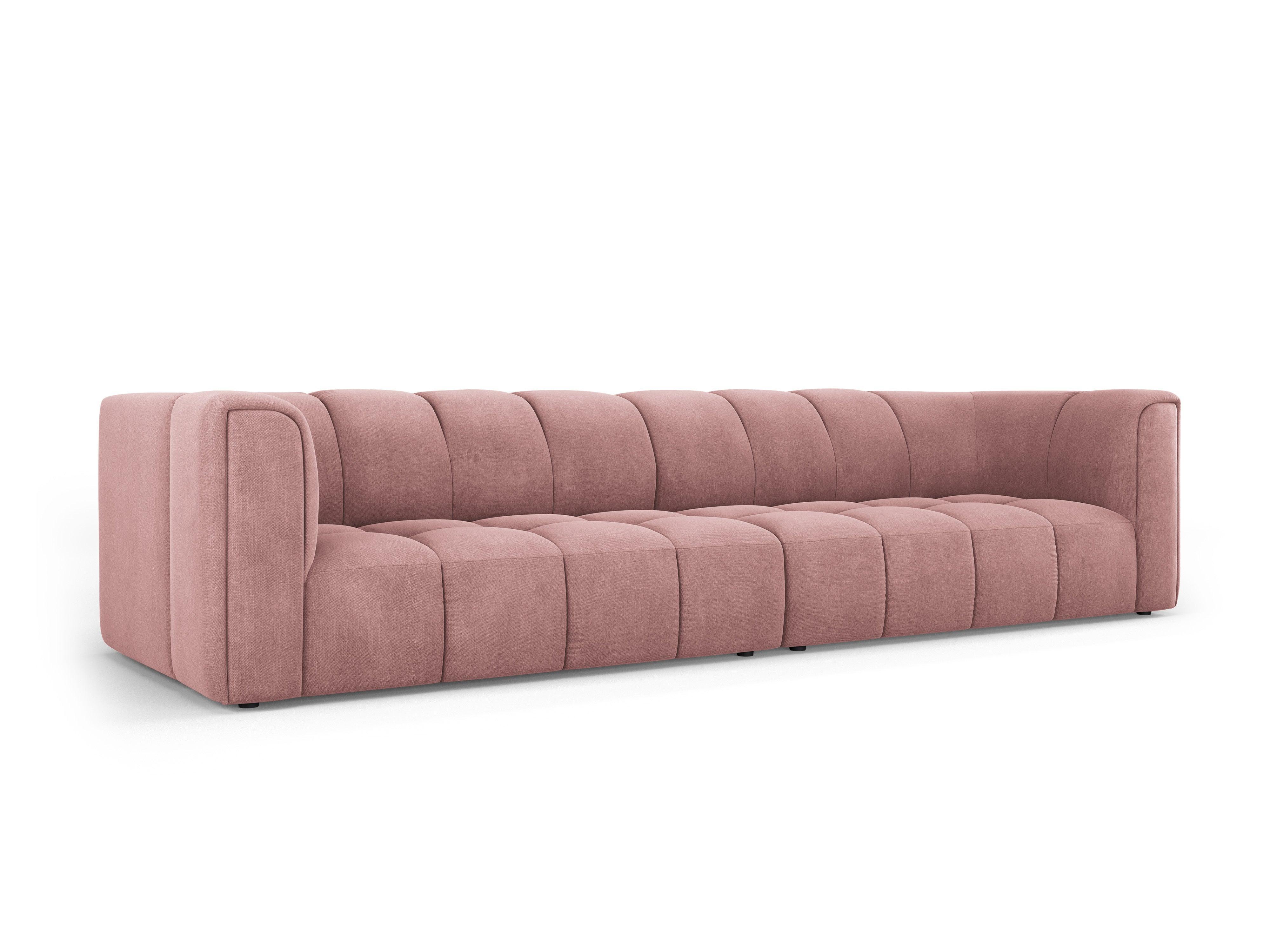 4-seater sofa FRANCESCA pink chenille Milo Casa Eye on Design