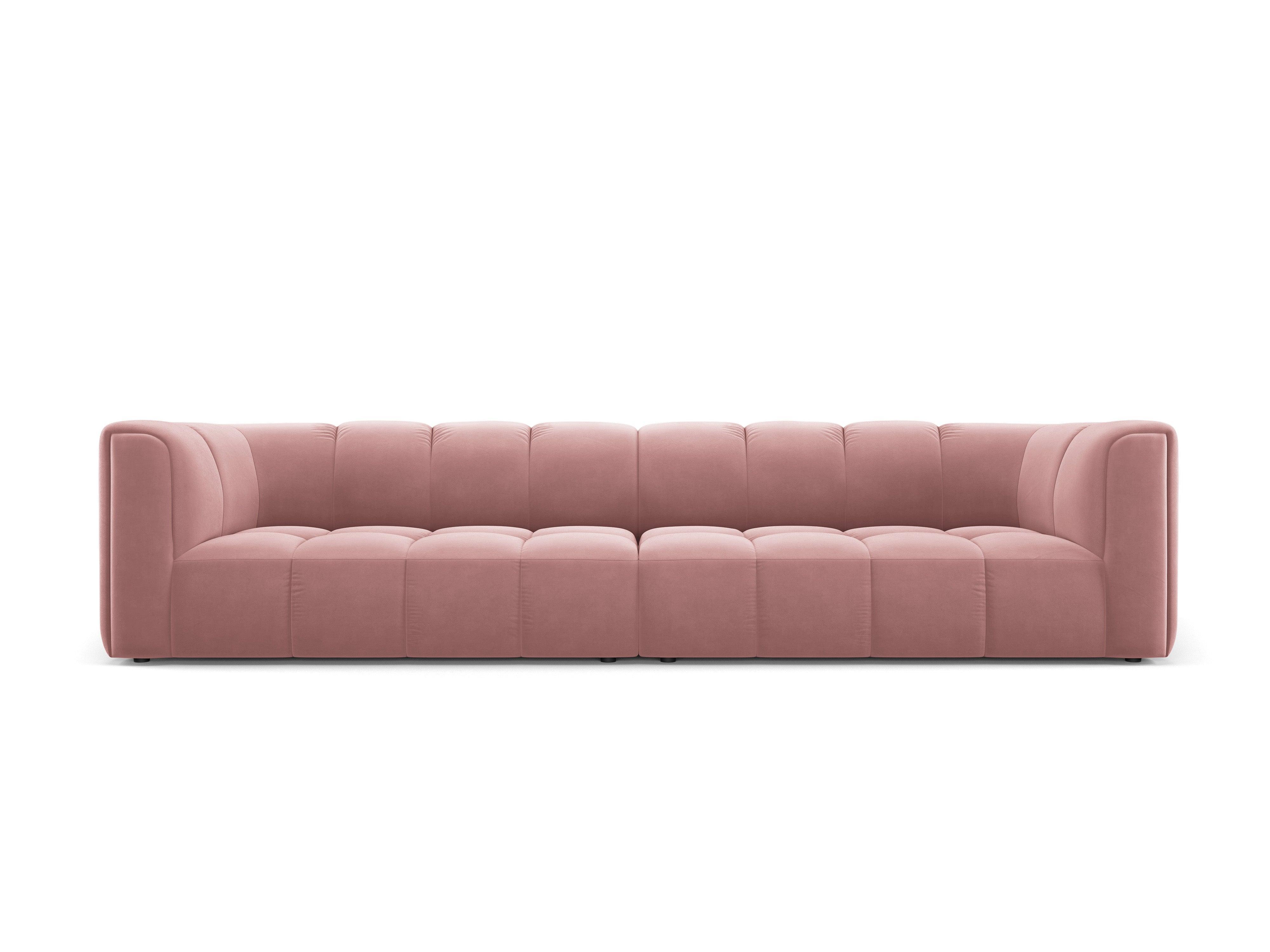 Velvet 4-seater sofa FRANCESCA pink Milo Casa Eye on Design