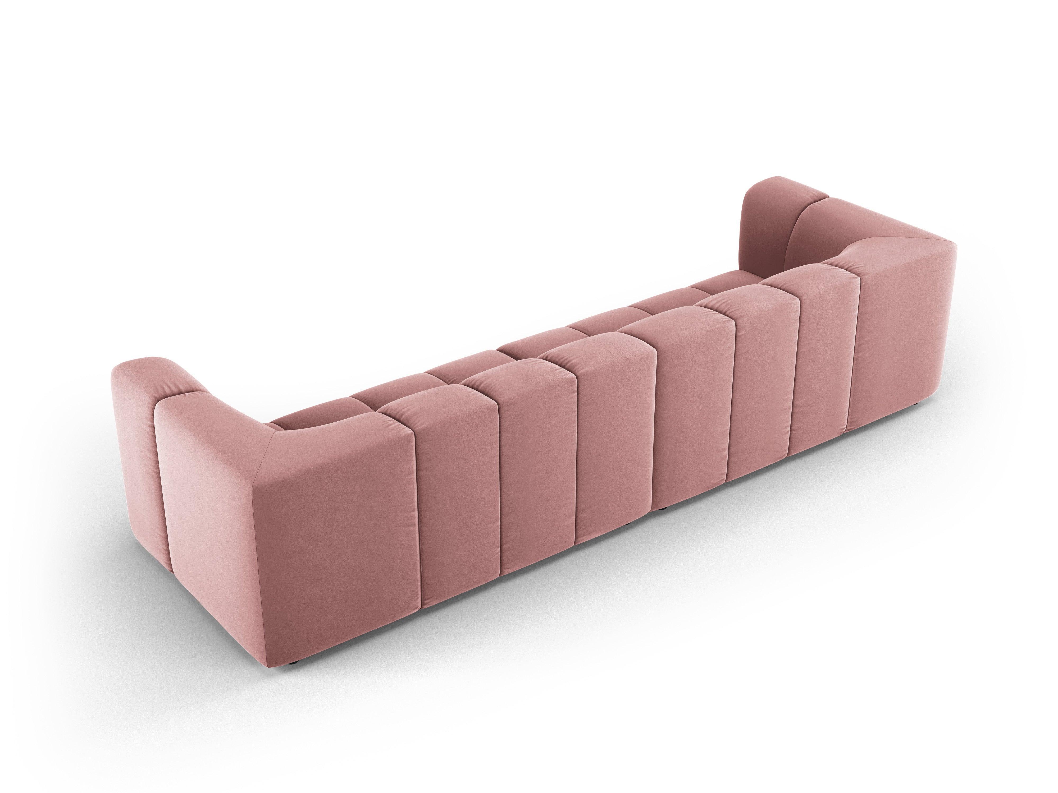 Velvet 4-seater sofa FRANCESCA pink Milo Casa Eye on Design