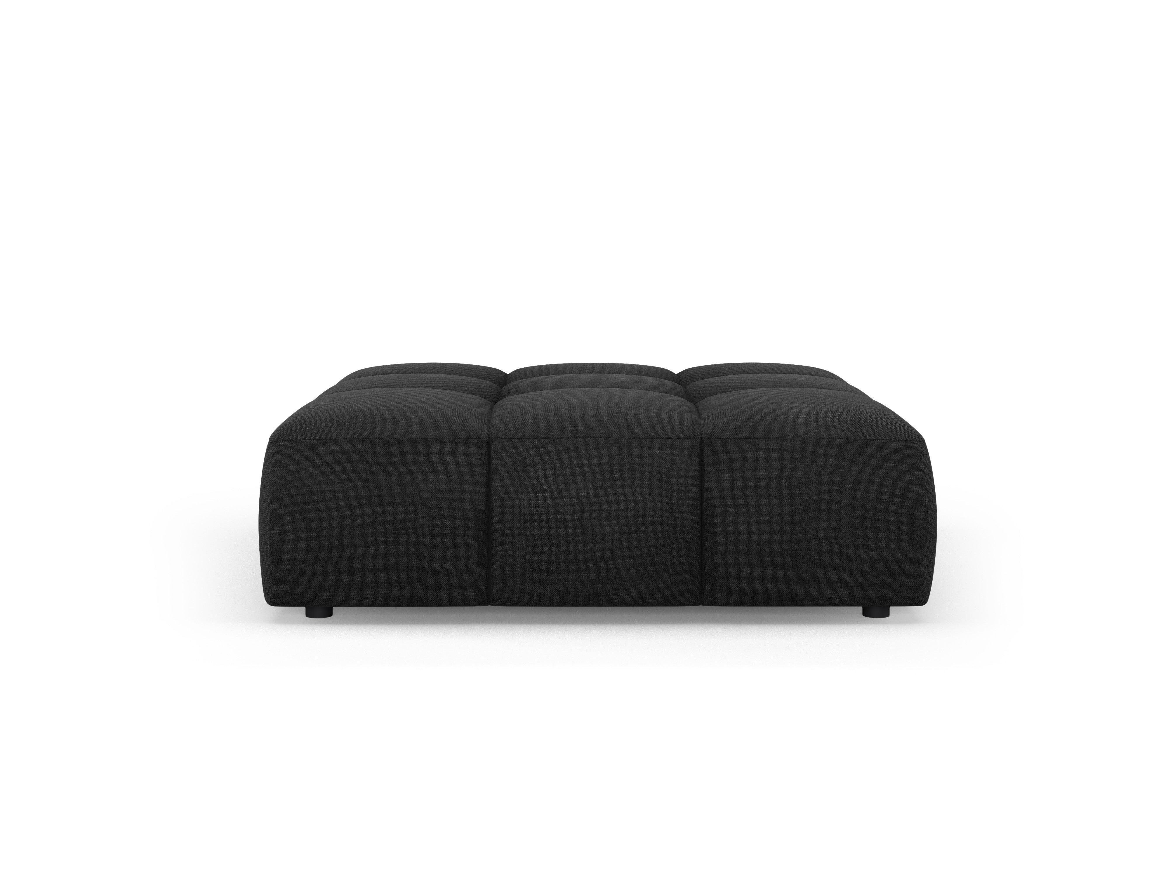 FRANCESCA pouf black chenille Milo Casa Eye on Design