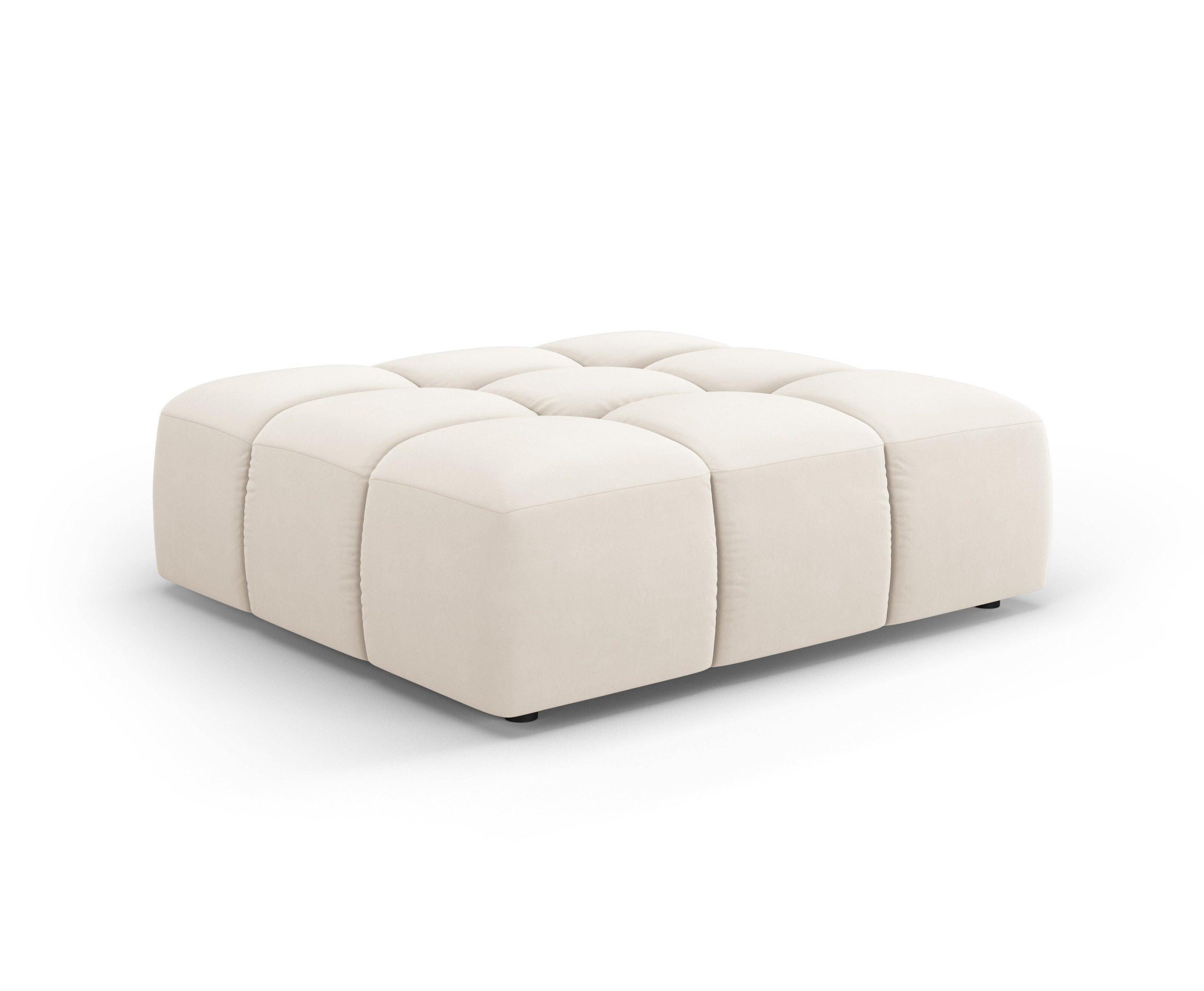 FRANCESCA velvet pouffe light beige Milo Casa Eye on Design