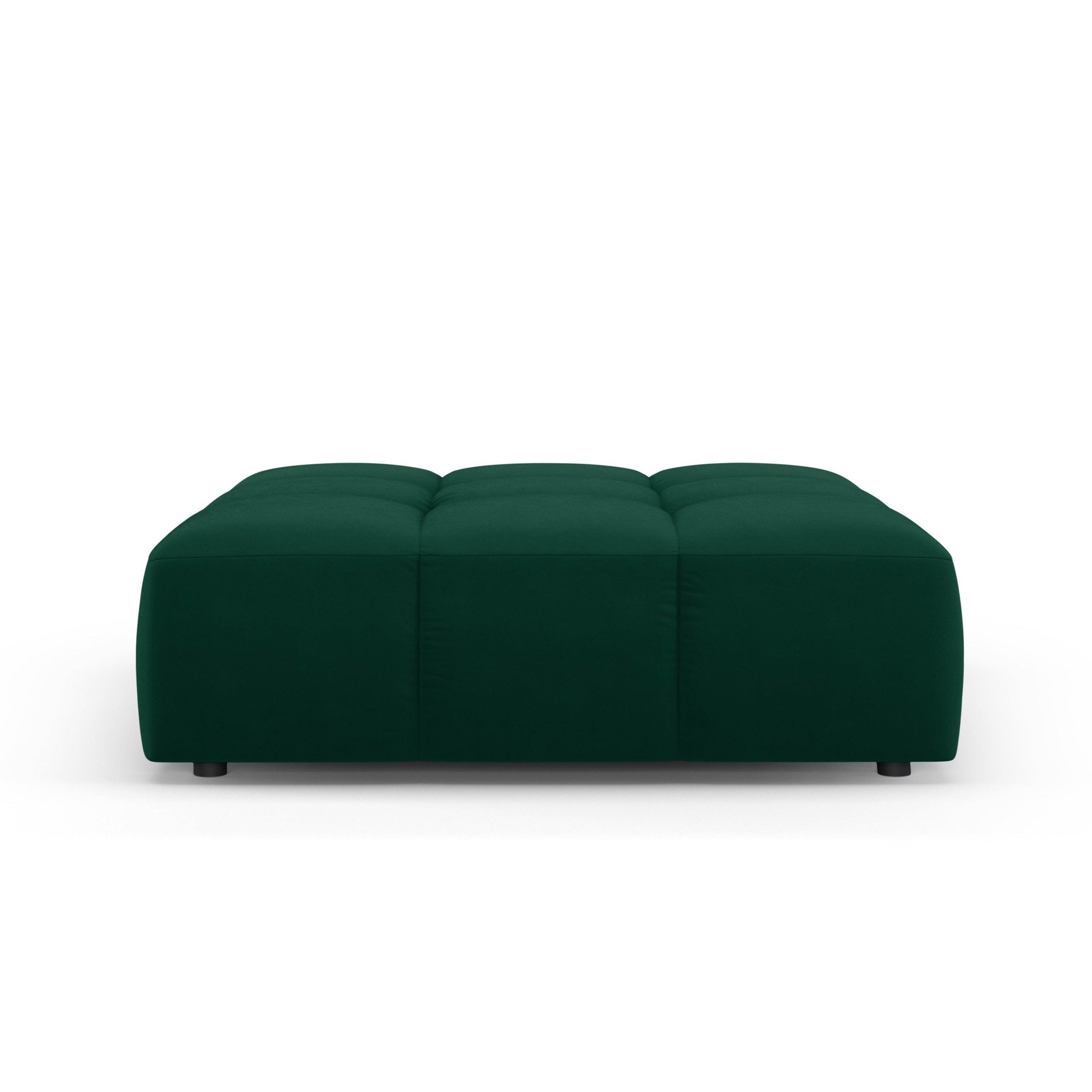 FRANCESCA velvet pouffe bottled green Milo Casa Eye on Design