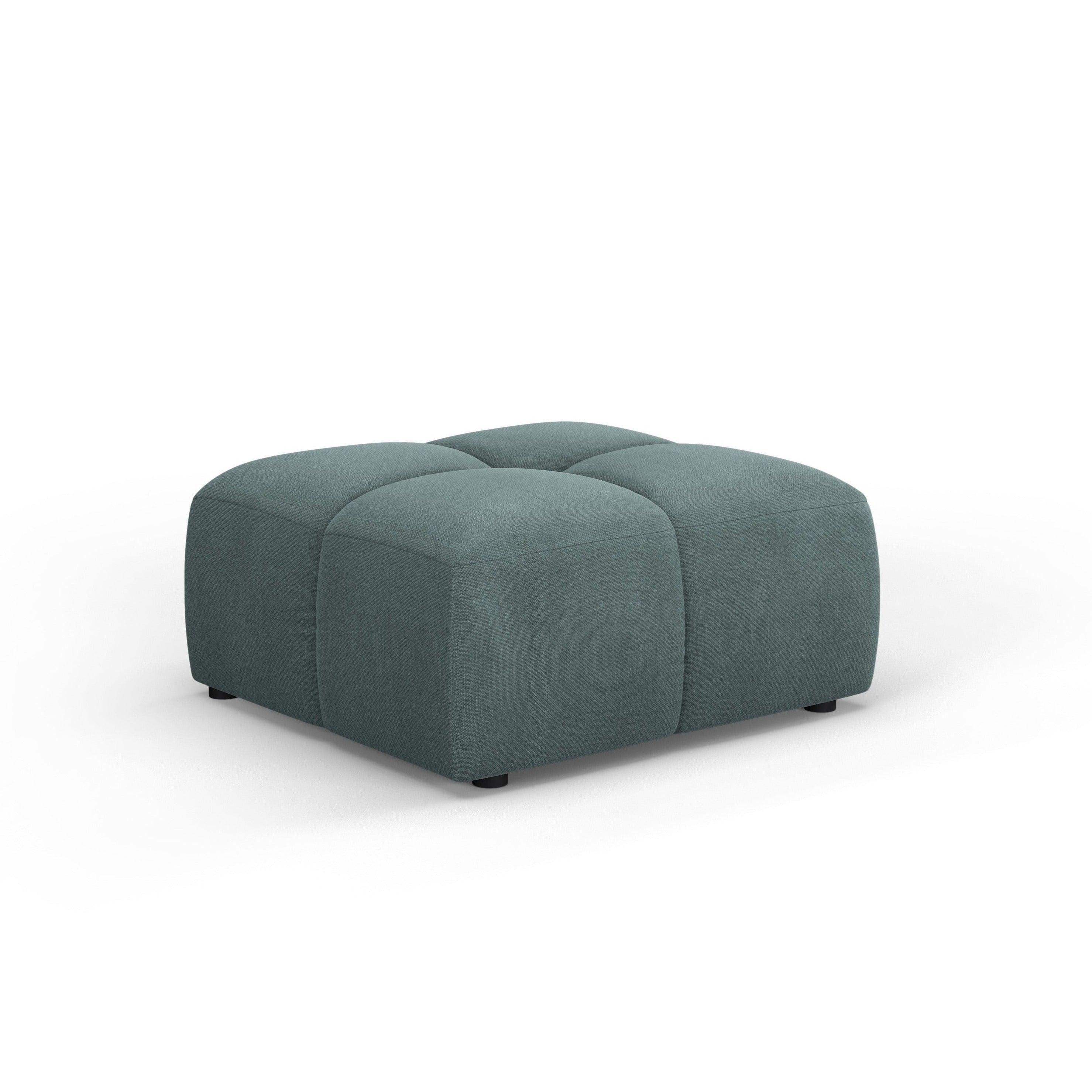 FRANCESCA footstool sea green chenille Milo Casa Eye on Design