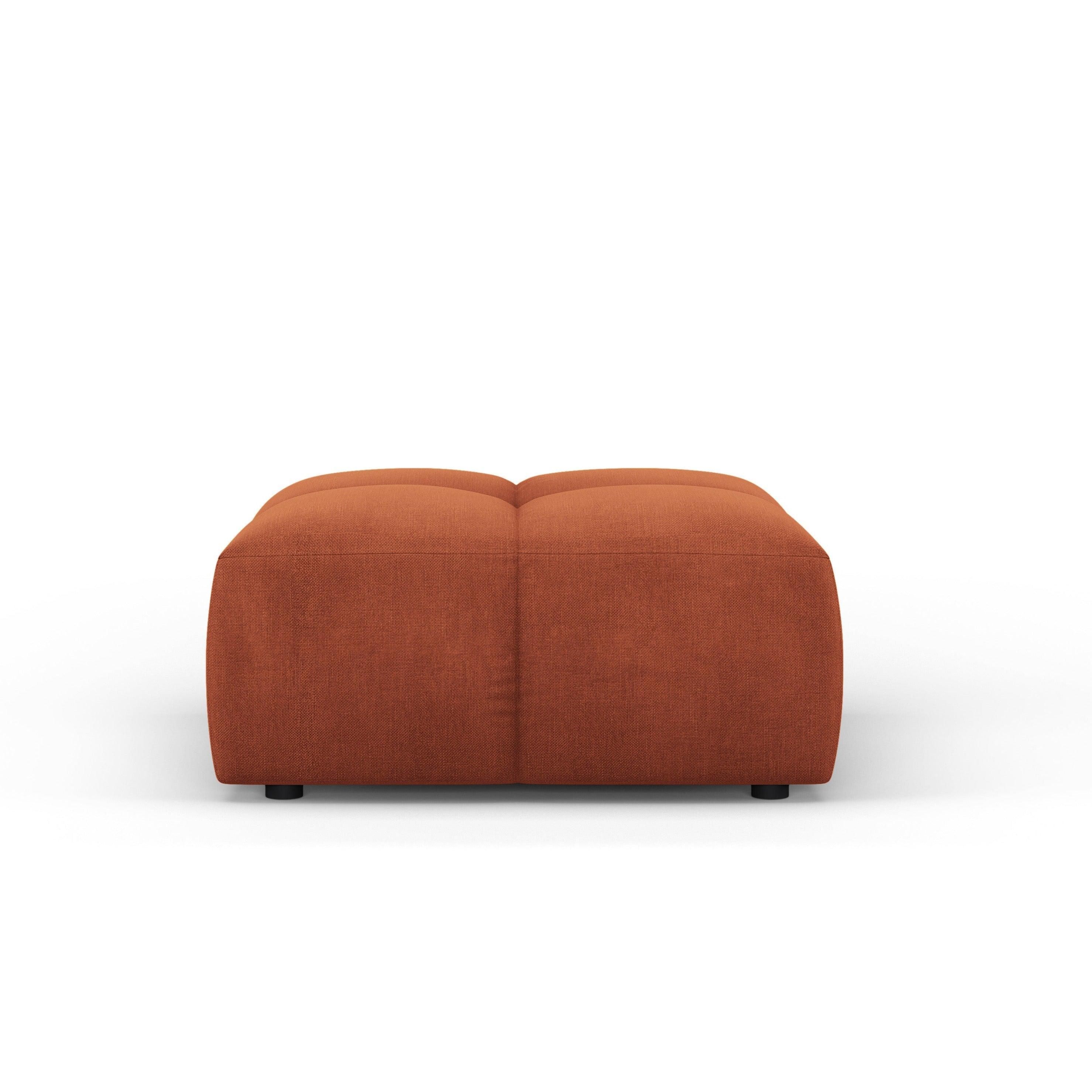 FRANCESCA footstool terracotta chenille Milo Casa Eye on Design