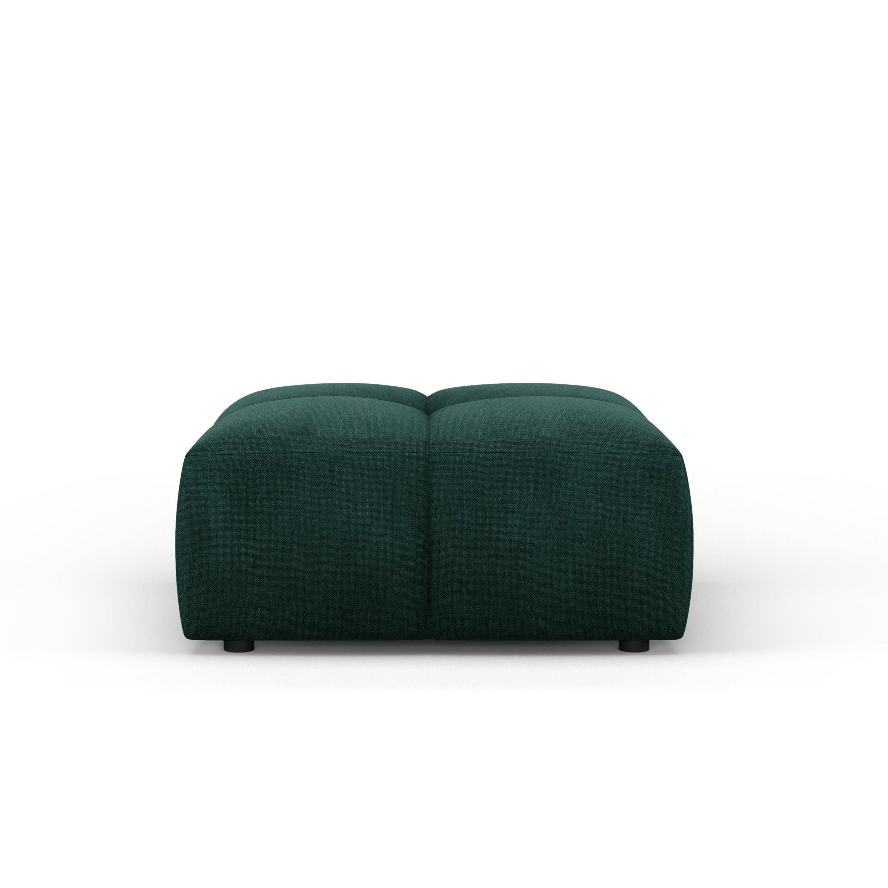 Footstool FRANCESCA bottle green chenille Milo Casa Eye on Design