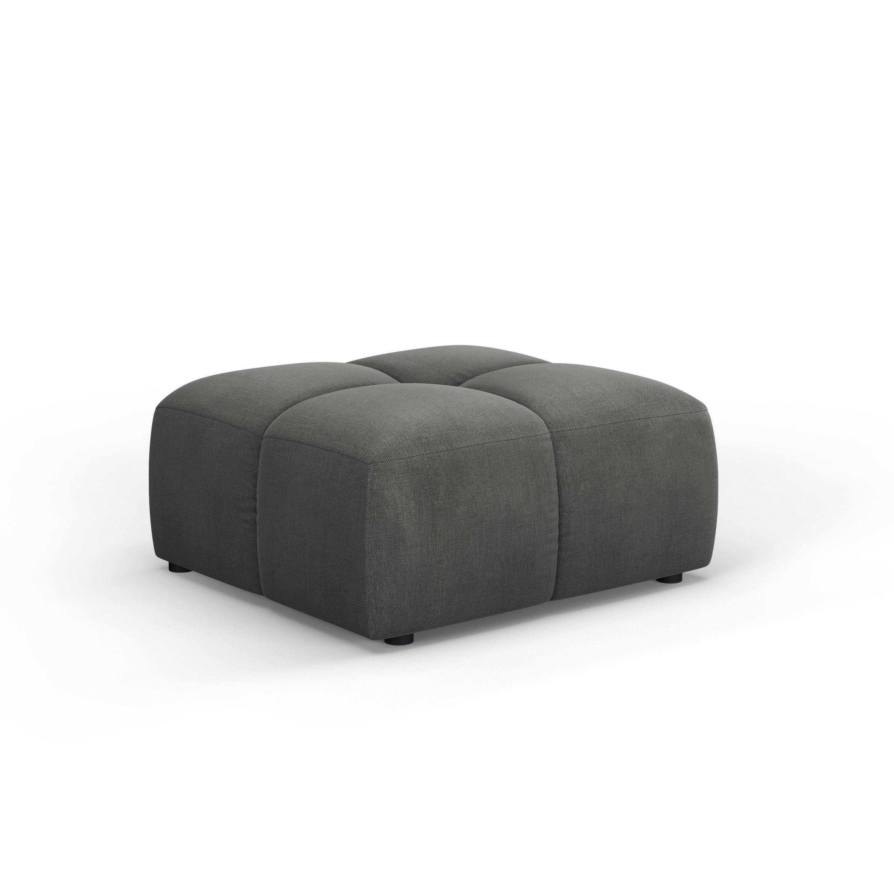 FRANCESCA footstool dark grey chenille Milo Casa Eye on Design