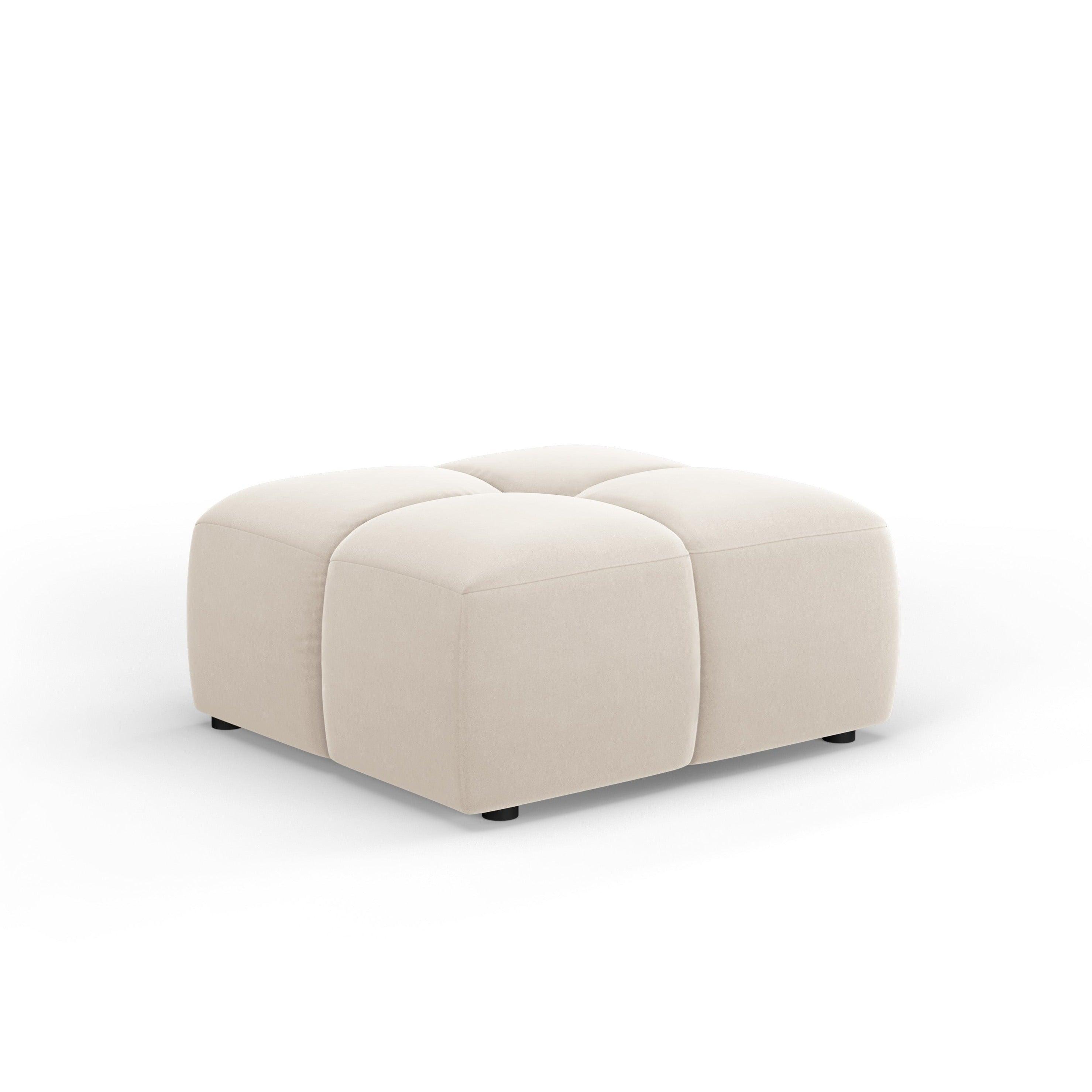 FRANCESCA velvet footstool light beige Milo Casa Eye on Design