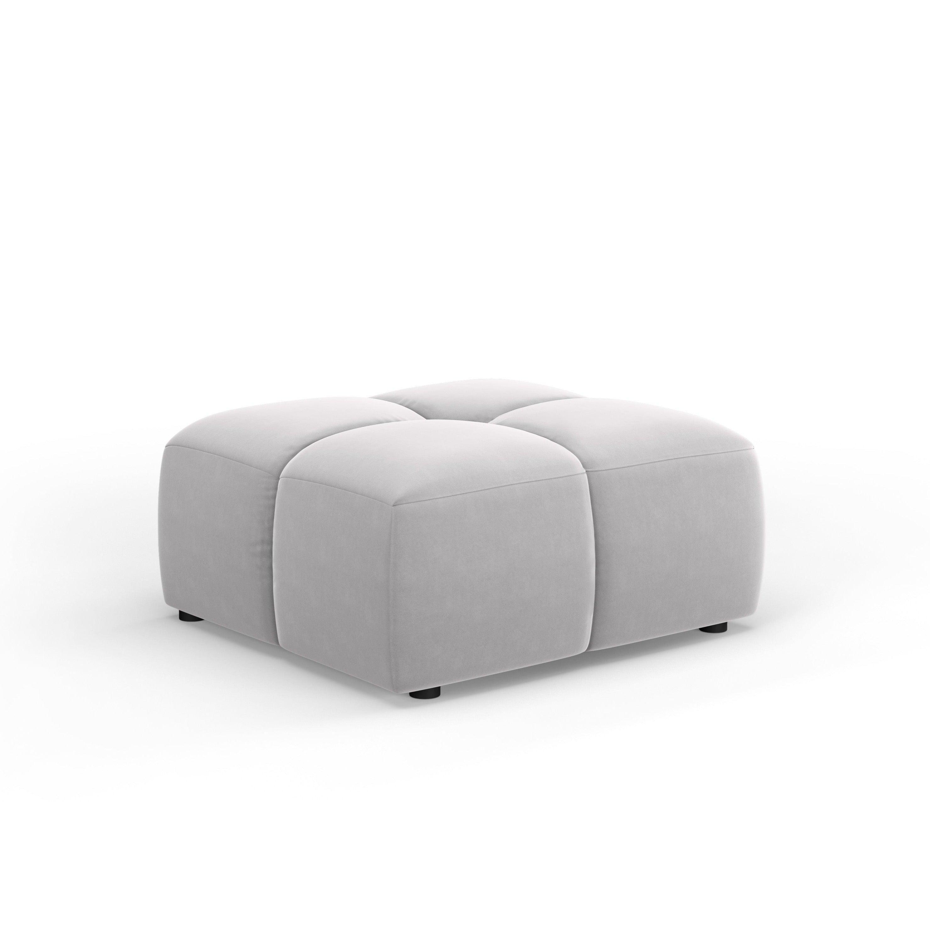 FRANCESCA velvet footstool silver Milo Casa Eye on Design