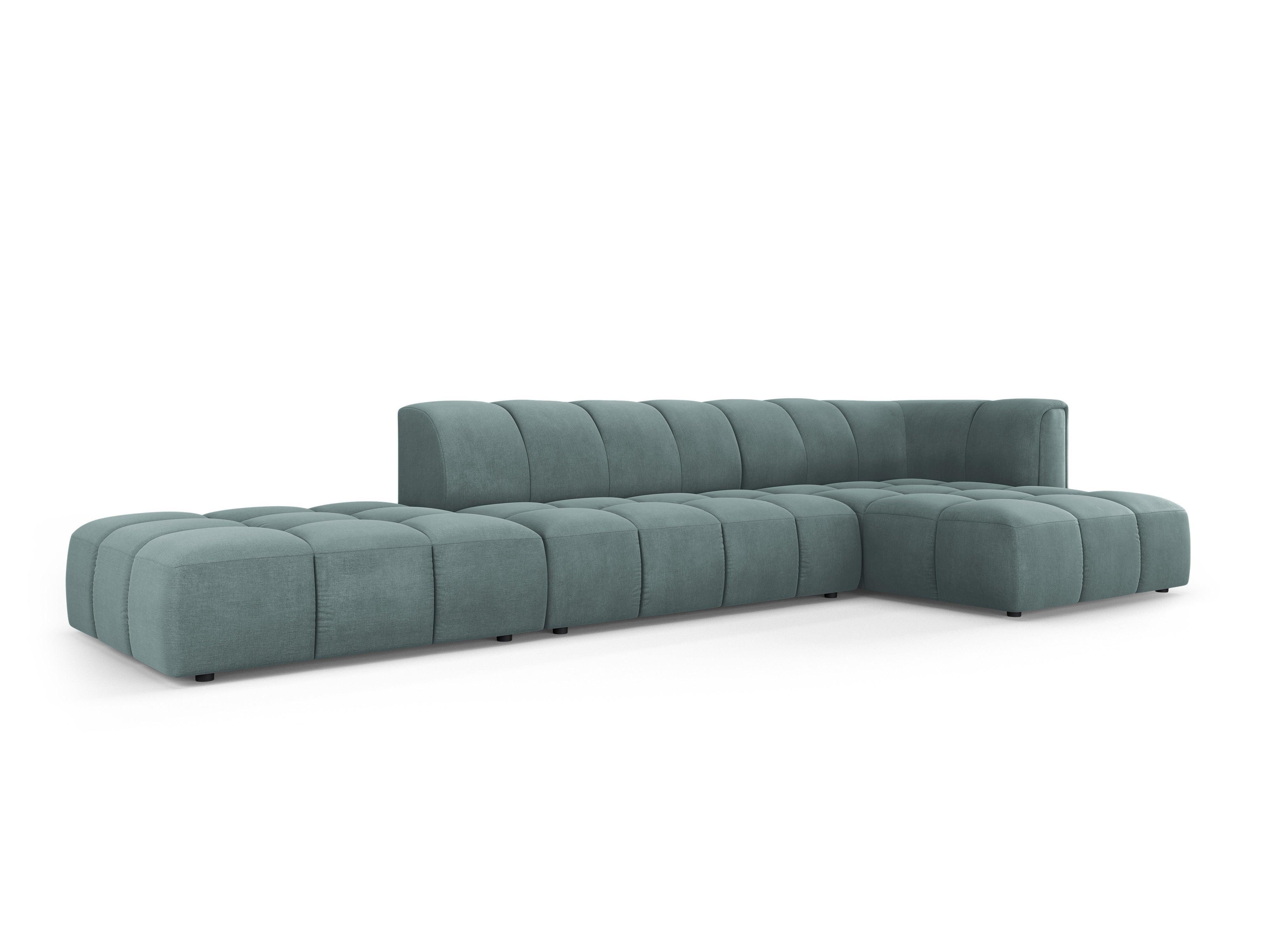 5-seater right side open sofa FRANCESCA sea green chenille Milo Casa Eye on Design