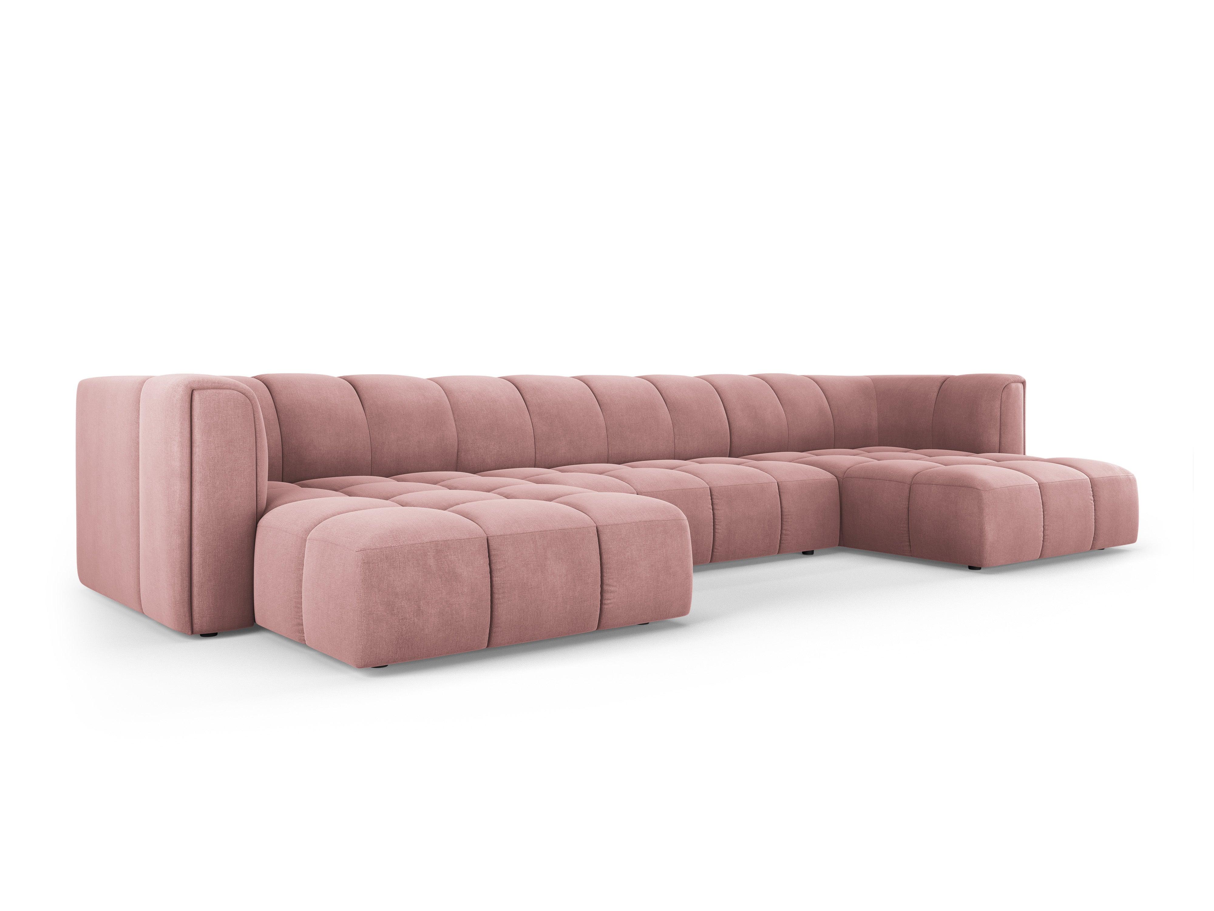 FRANCESCA panoramic sofa pink chenille Milo Casa Eye on Design