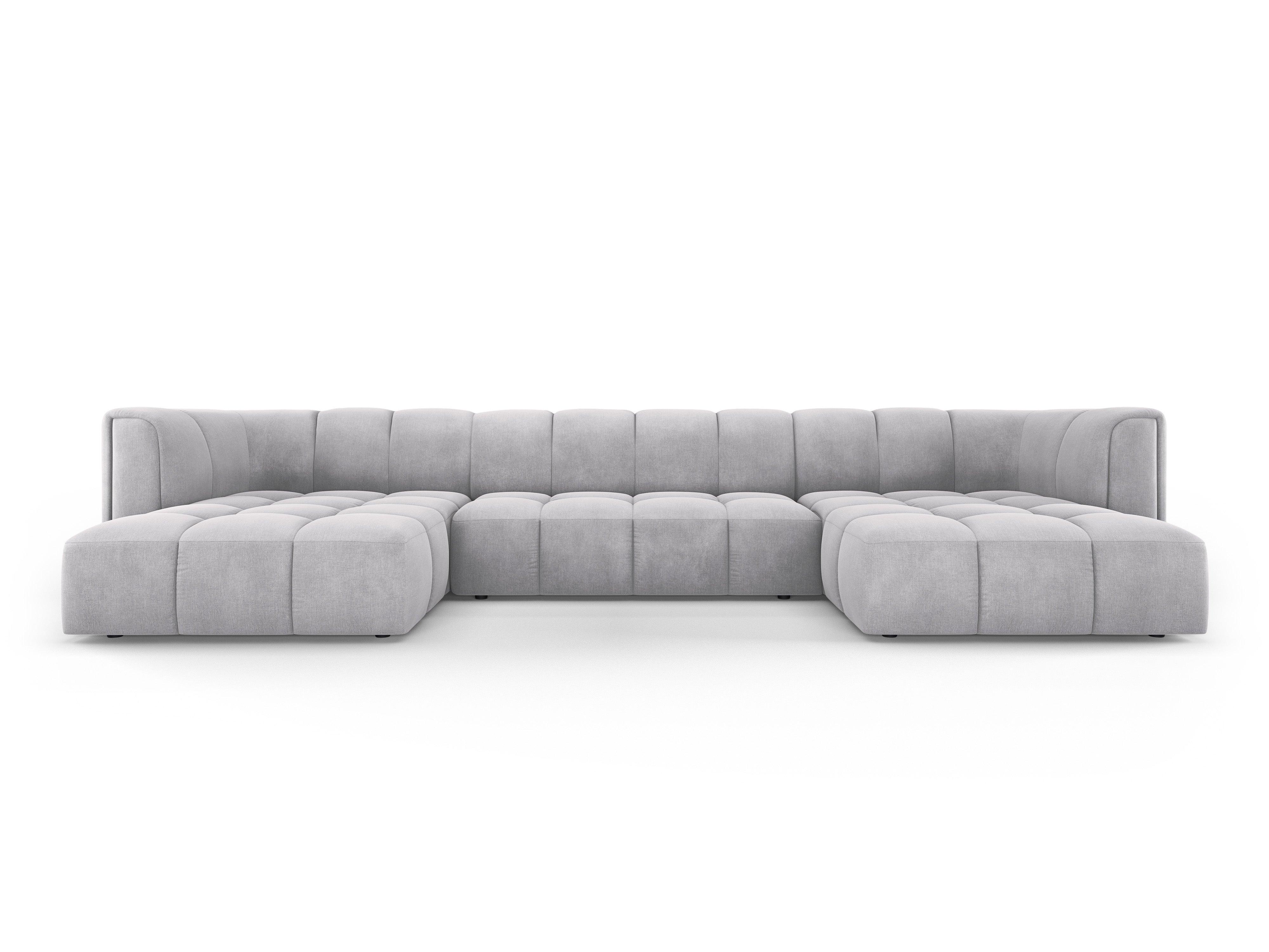 FRANCESCA panoramic sofa light grey chenille Milo Casa Eye on Design