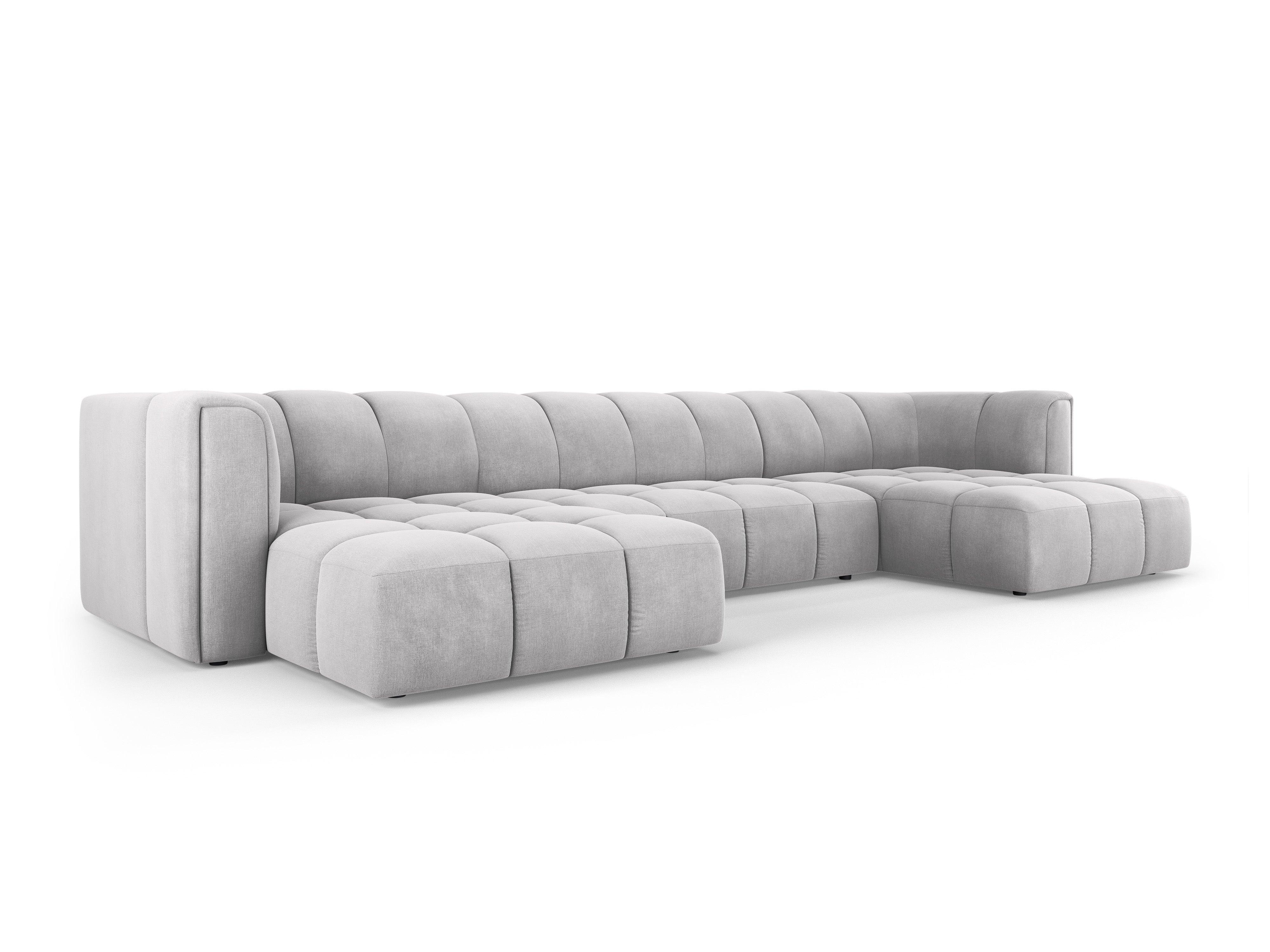 Panoramic sofa FRANCESCA light grey chenille Milo Casa Eye on Design