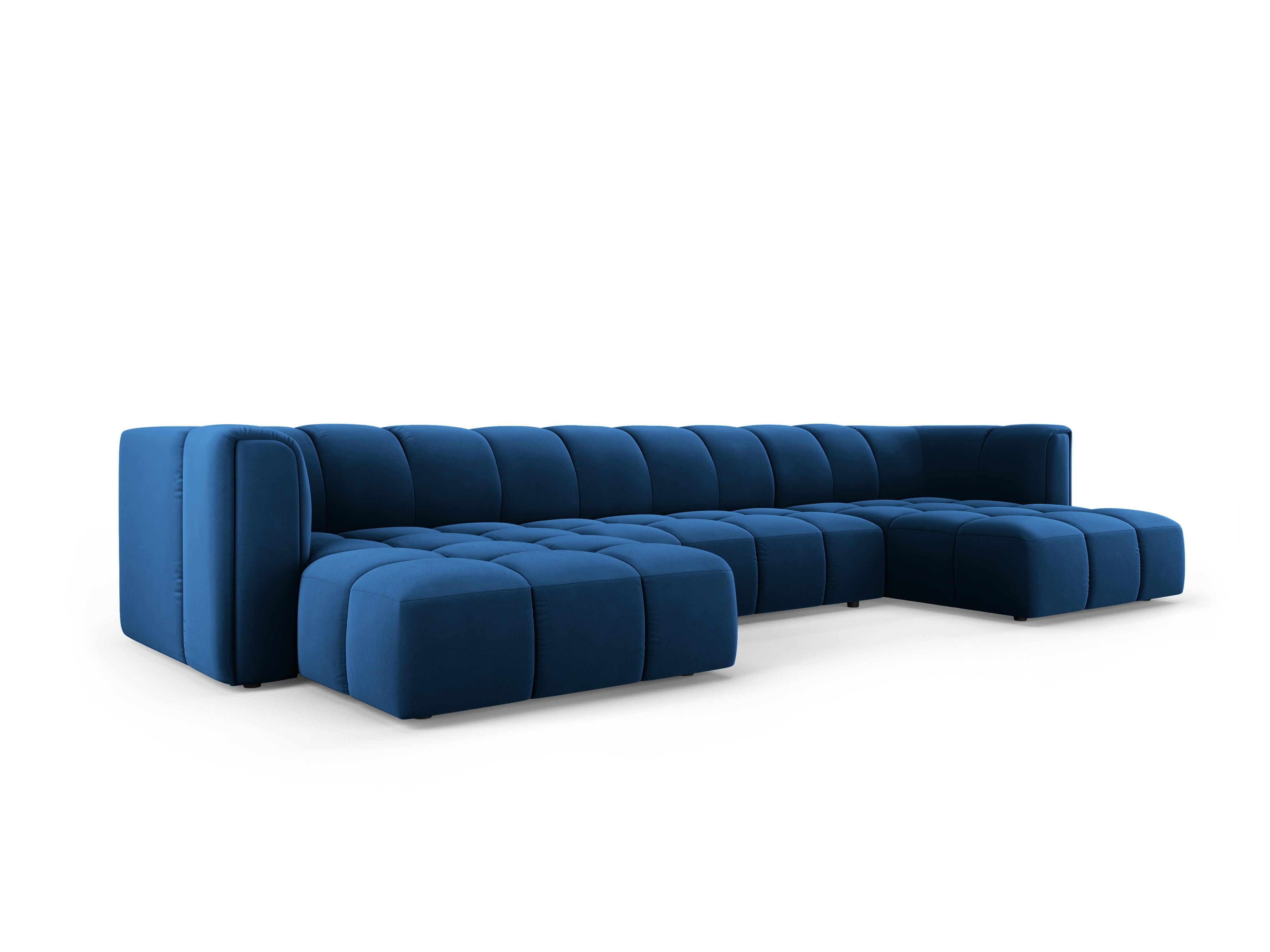 Panoramic velvet sofa FRANCESCA royal blue Milo Casa Eye on Design