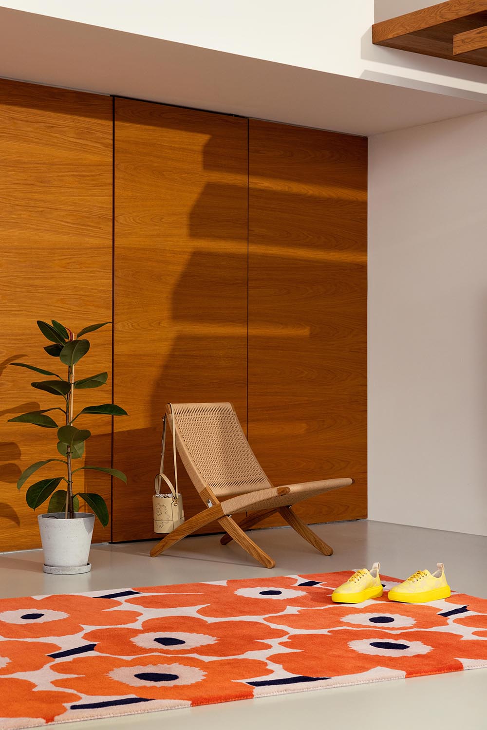 Vlněný koberec UNIKKO béžovo-oranžový