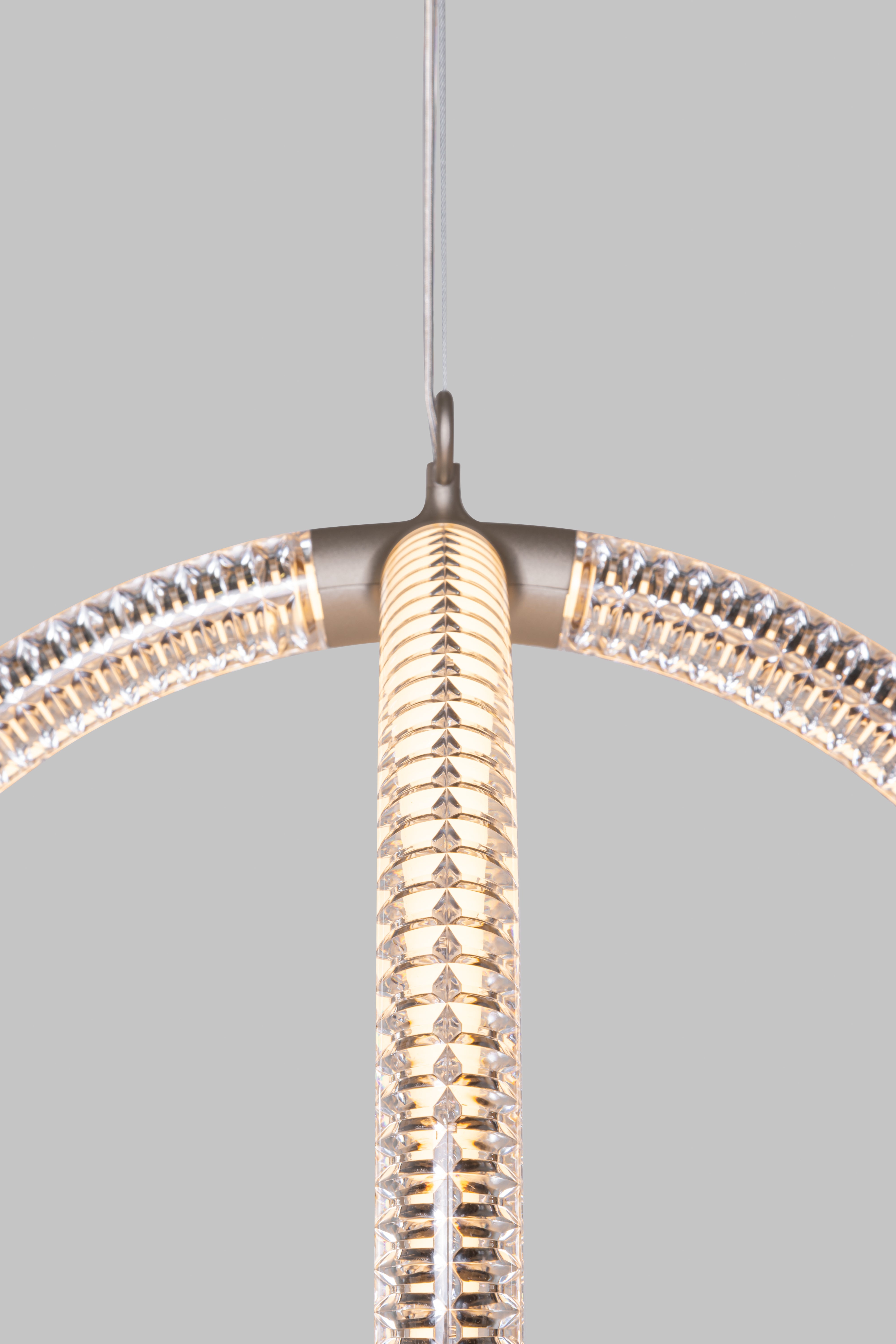 Závesná lampa LUMINORA priehľadná