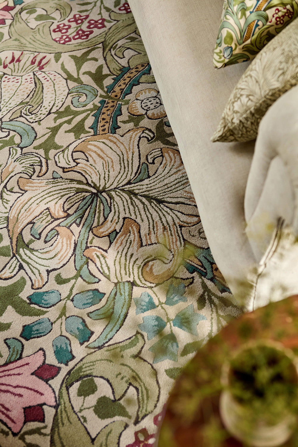 Koberec ZLATÁ ĽALIA zelený s béžovým