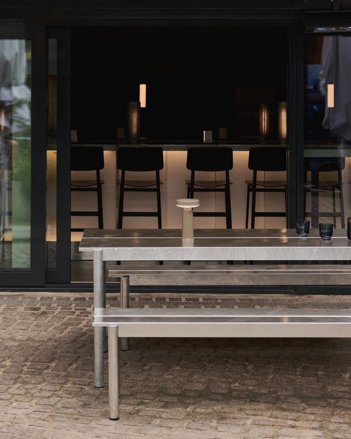 LINEAR Outdoor Bench Galvanized Steel