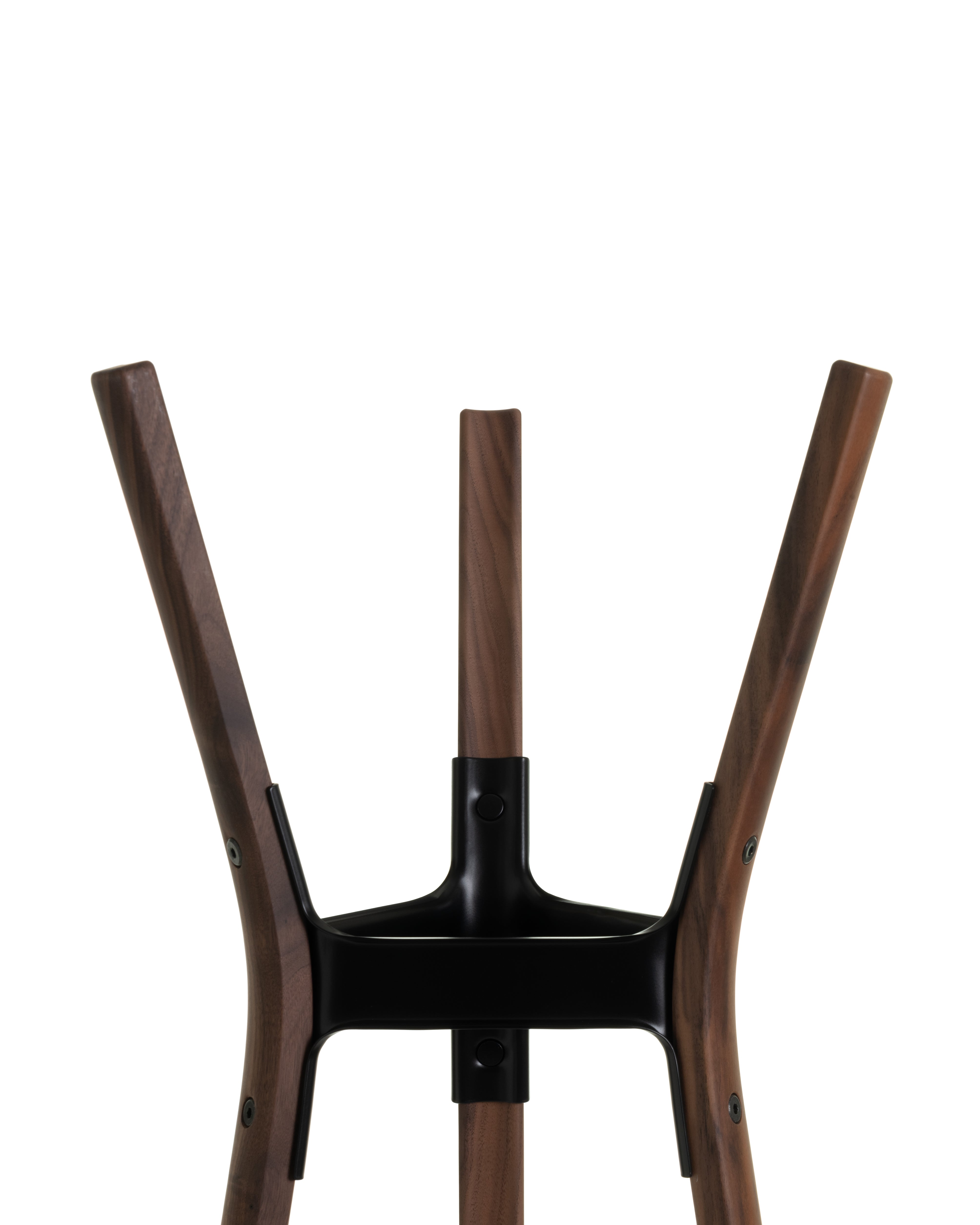 Stojanový vešiak STEELWOOD tmavohnedé orechové drevo