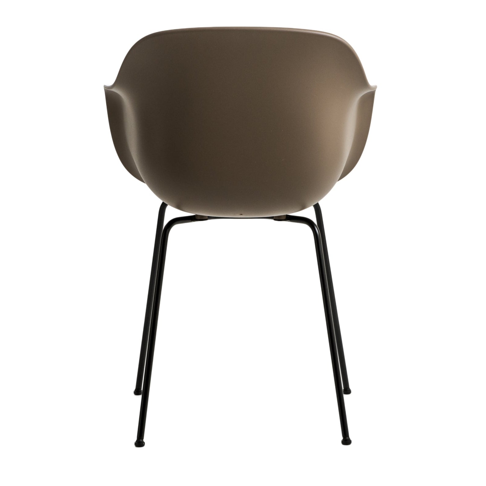 SUBSTANCE brown armchair with a metal base