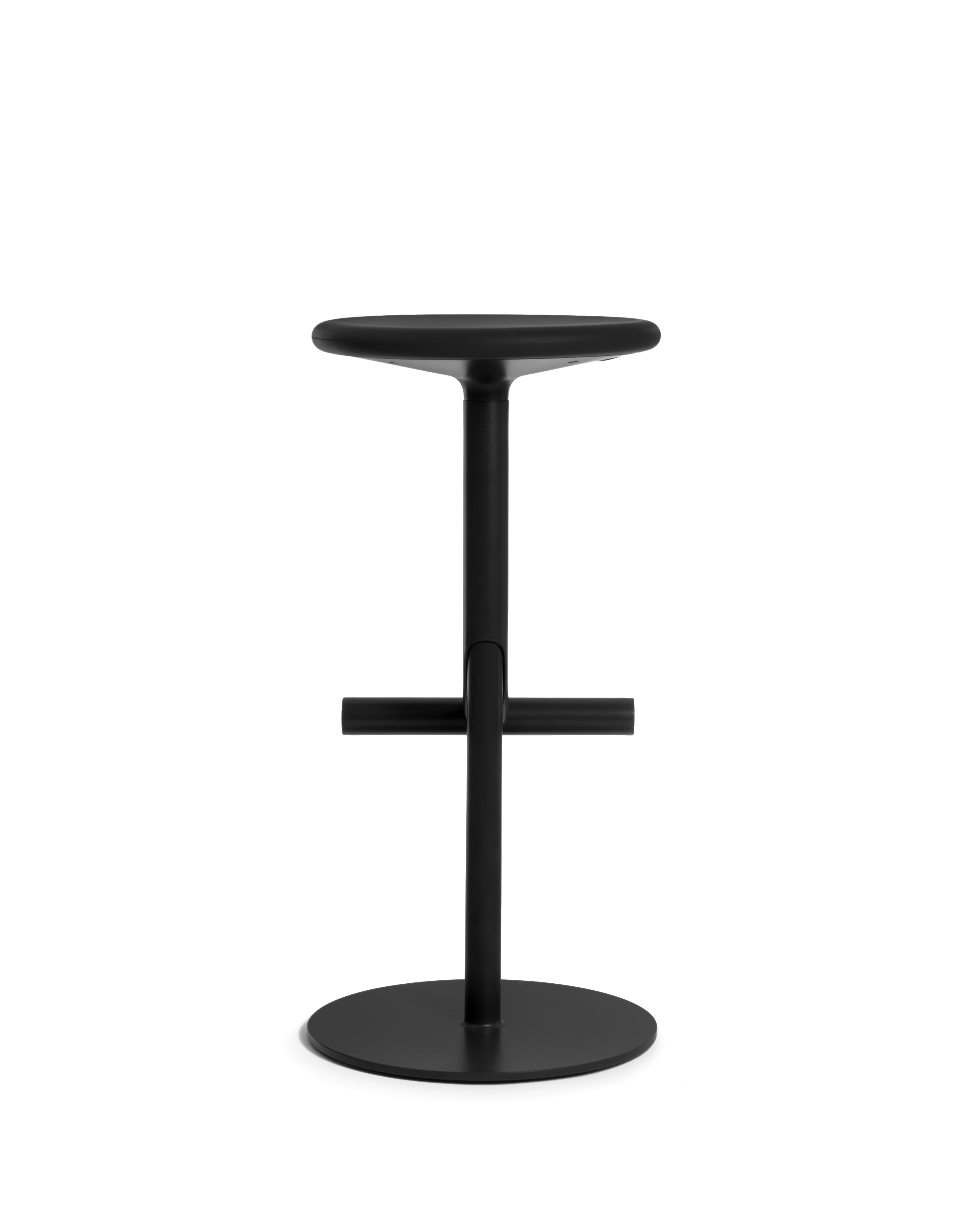 TIBU black swivel stool