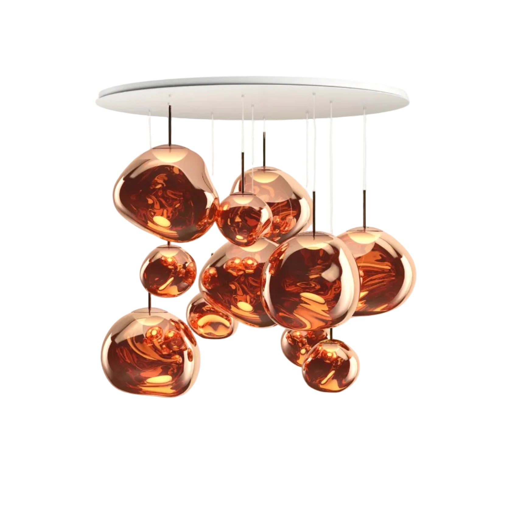 Lusterko stropné MELT MEGA medené