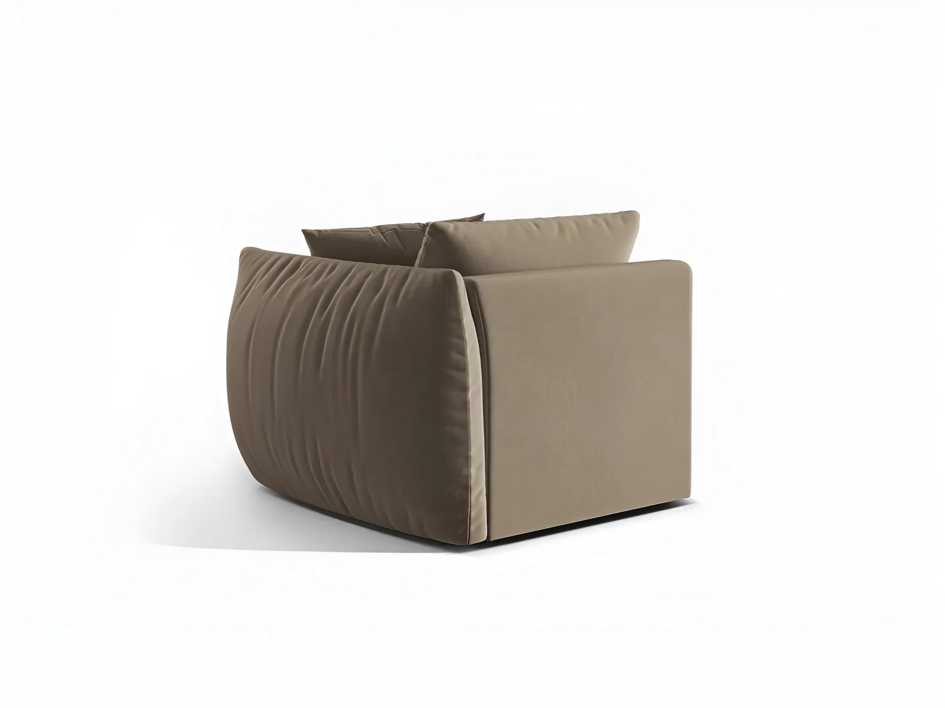 CHRIS velvet modular sofa - right-side element light brown