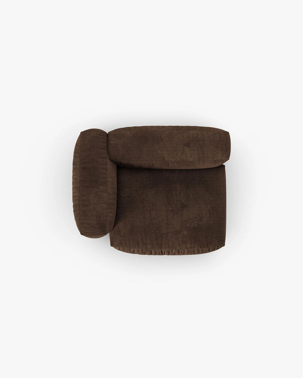 Sofa modulárna zamatová MARTINA XL - ľavostranný modul čokoládový