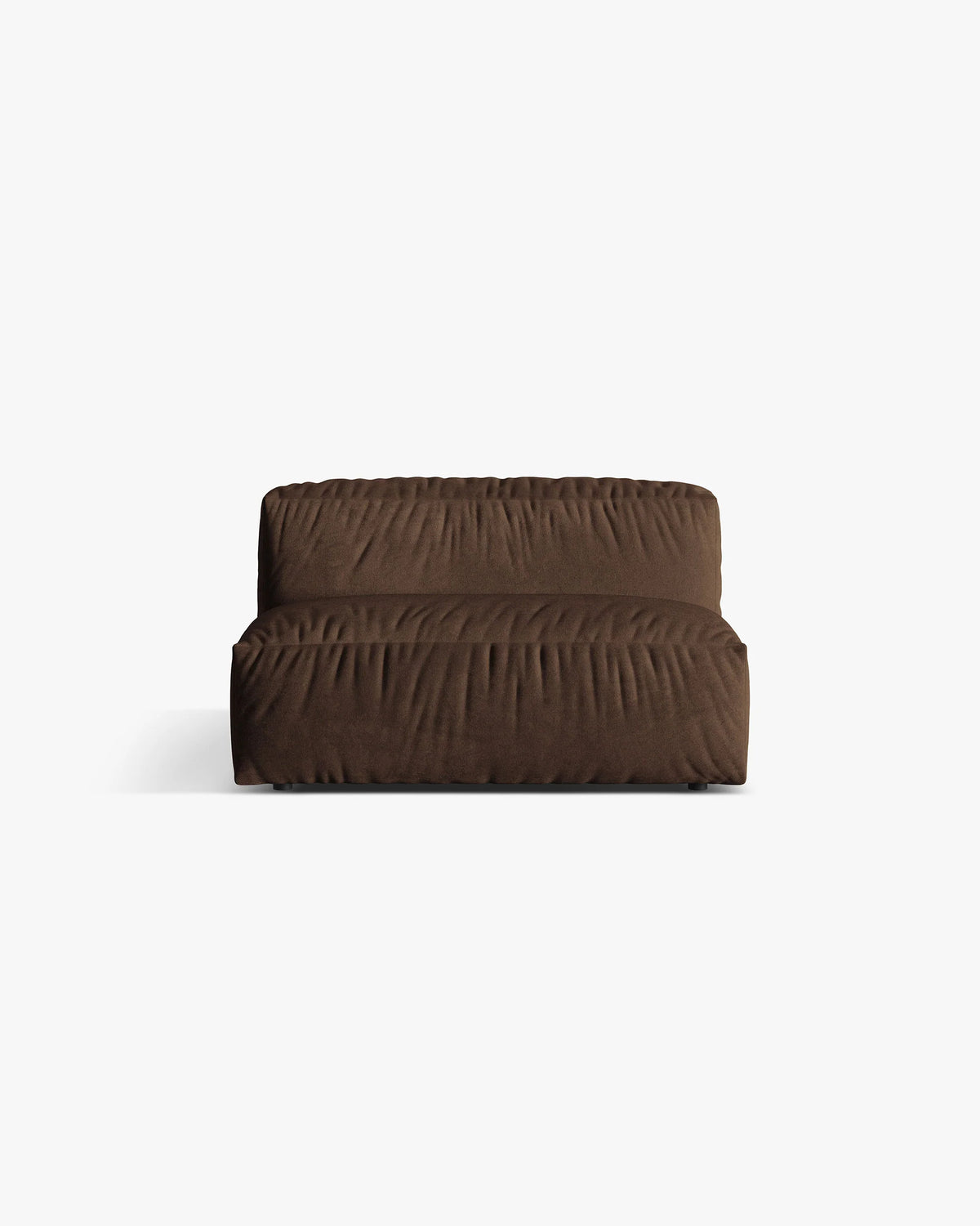 Sofa modulárna zamatová MARTINA - stredný modul čokoládový