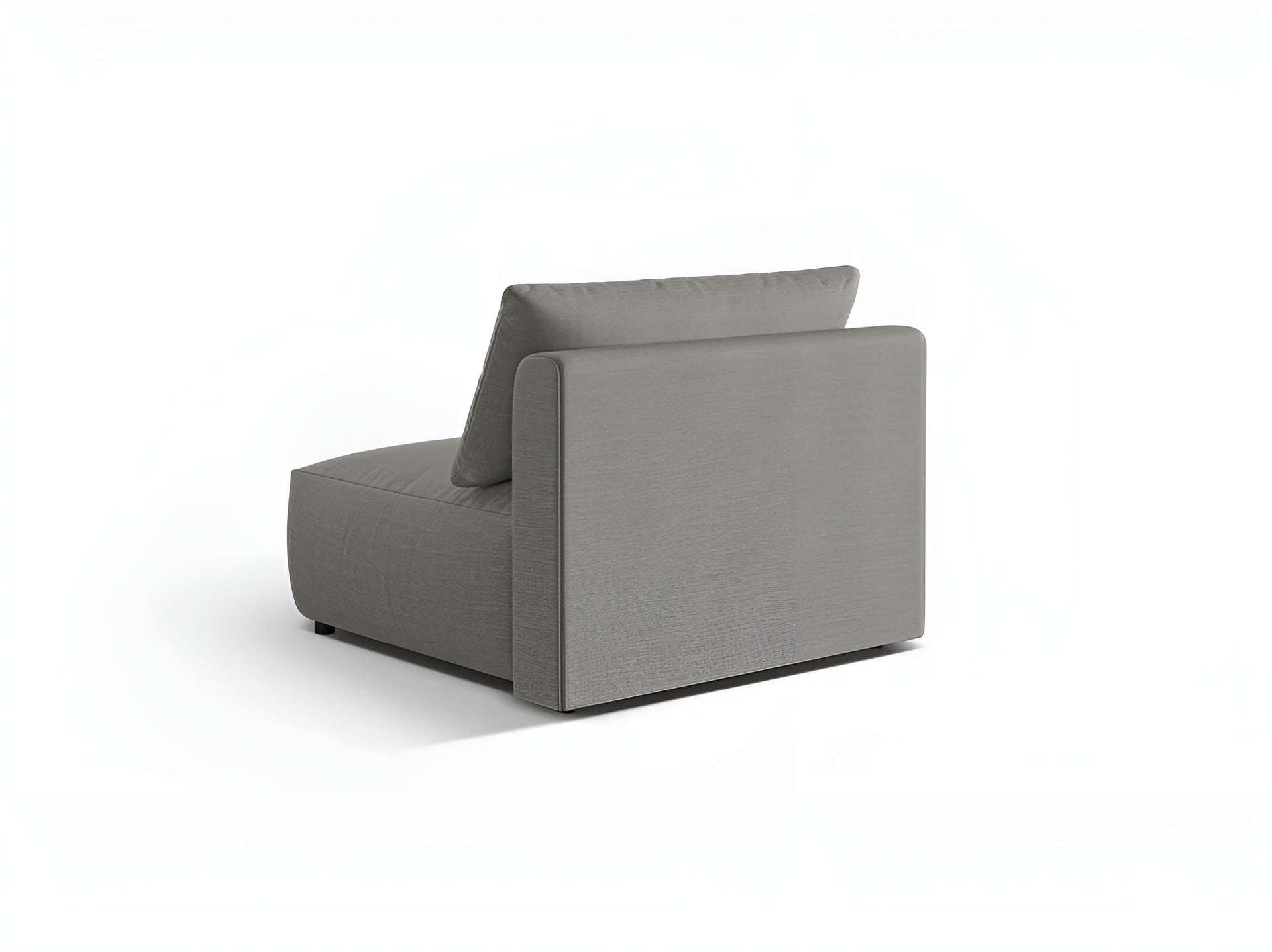 CHRIS modular sofa - wide central element in light gray chenille