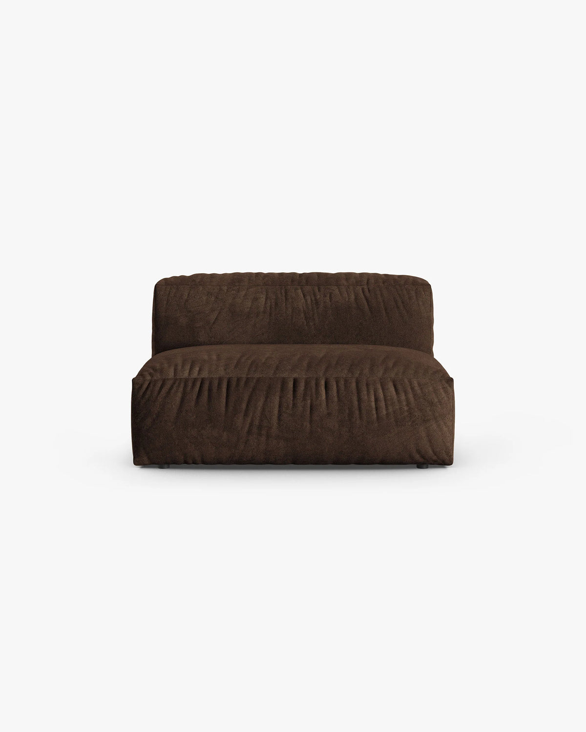 Sofa modulárna zamatová MARTINA XL - stredný modul čokoládový