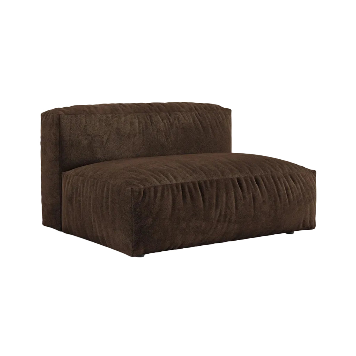 Sofa modulárna zamatová MARTINA XL - stredný modul čokoládový