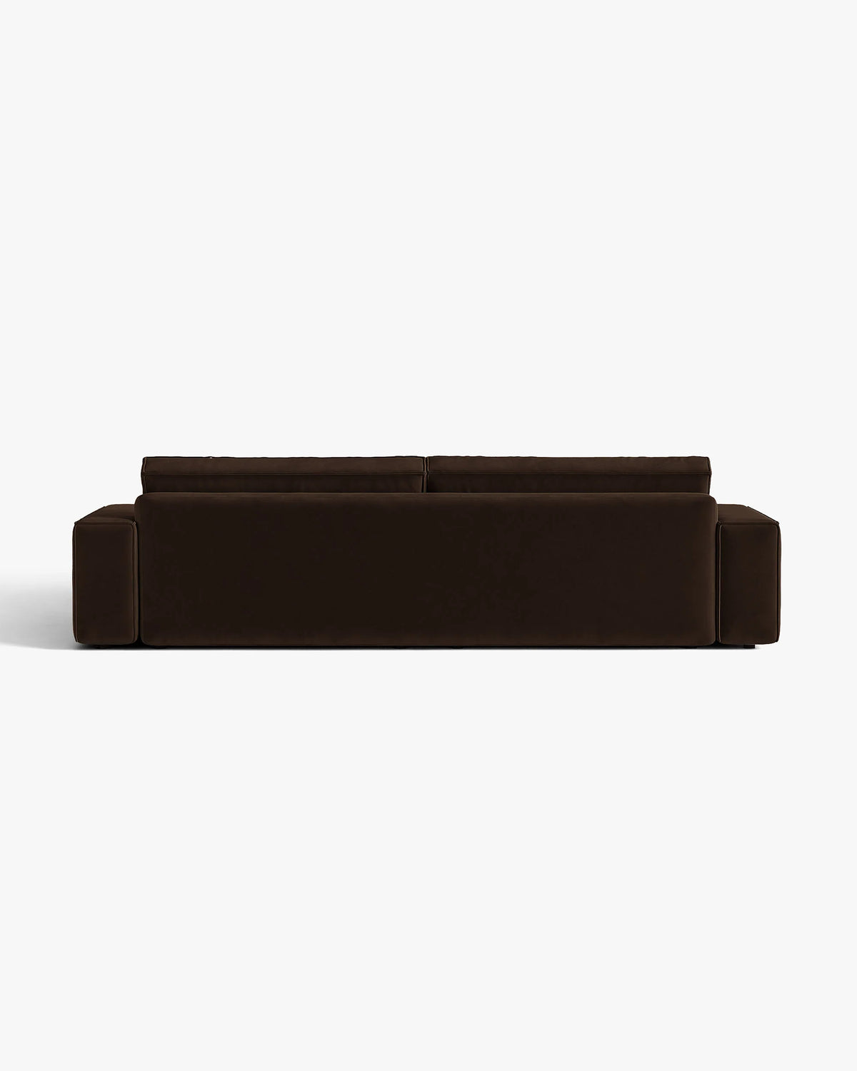 Sofa z jemného zamatového materiálu pre 3 osoby s funkciou spania JODIE čokoládová
