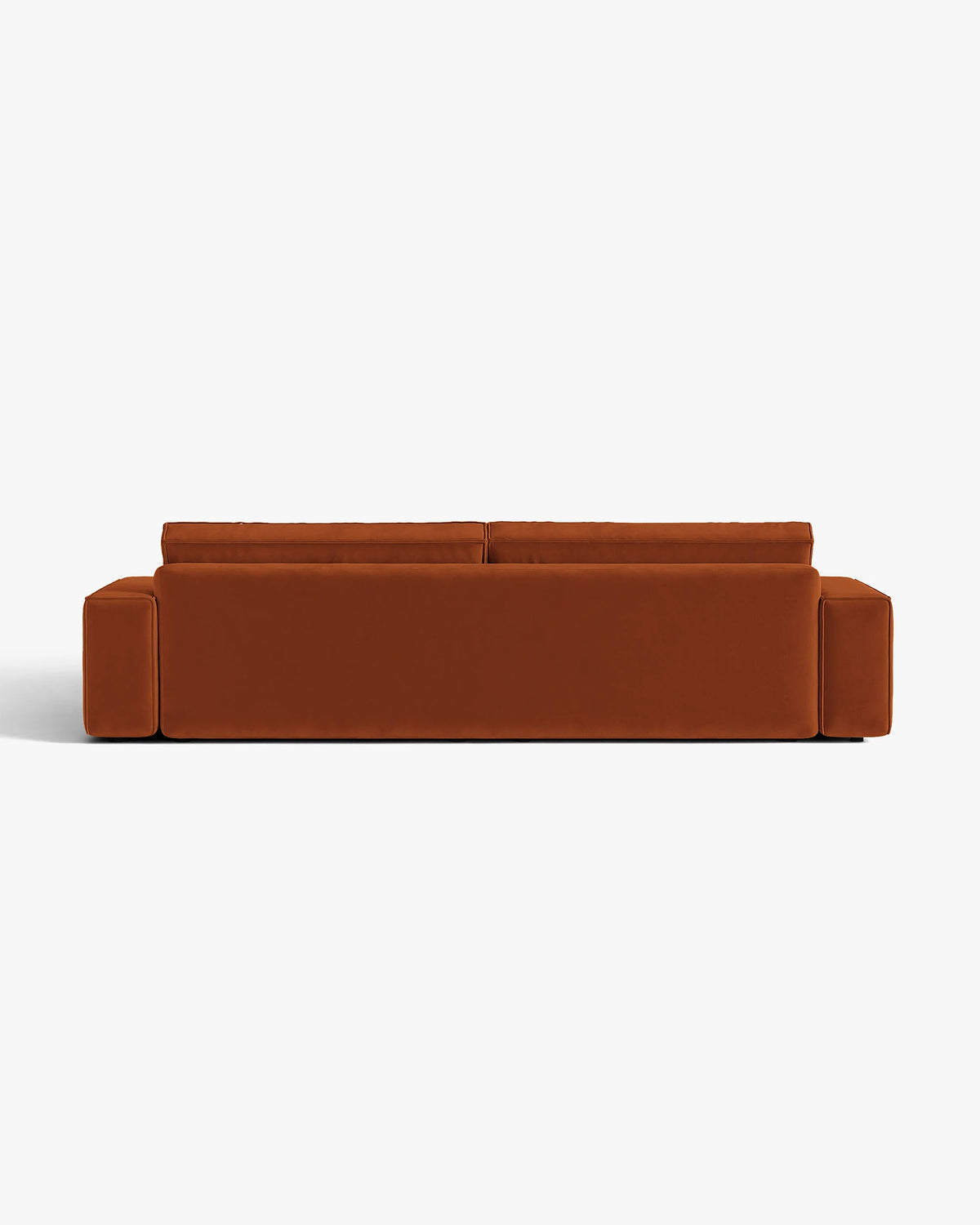 Sofa z jemného zamatového materiálu pre 3 osoby s funkciou spania JODIE tehlová