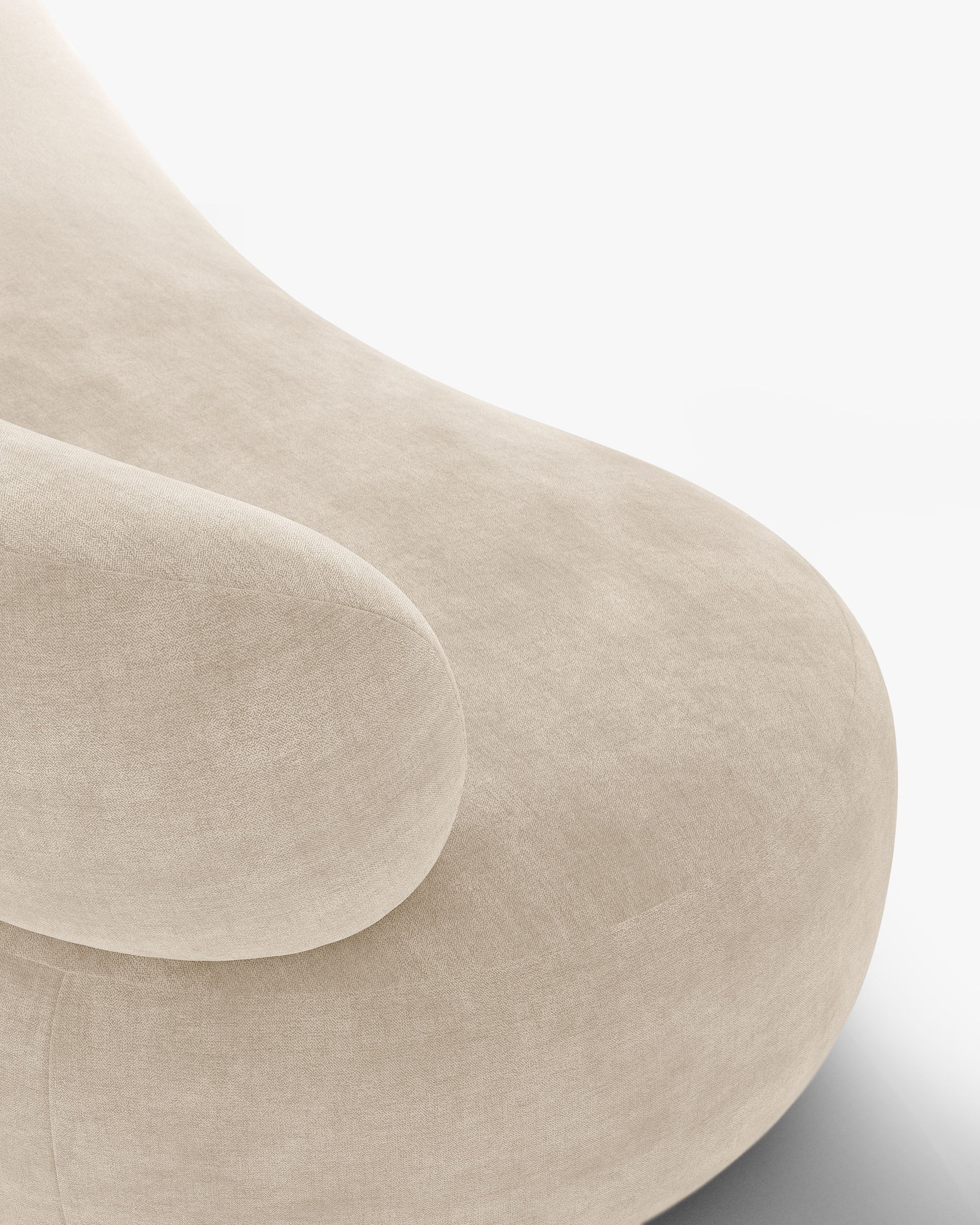 Sofa pre 3 osoby AURA svetlo béžový šenil