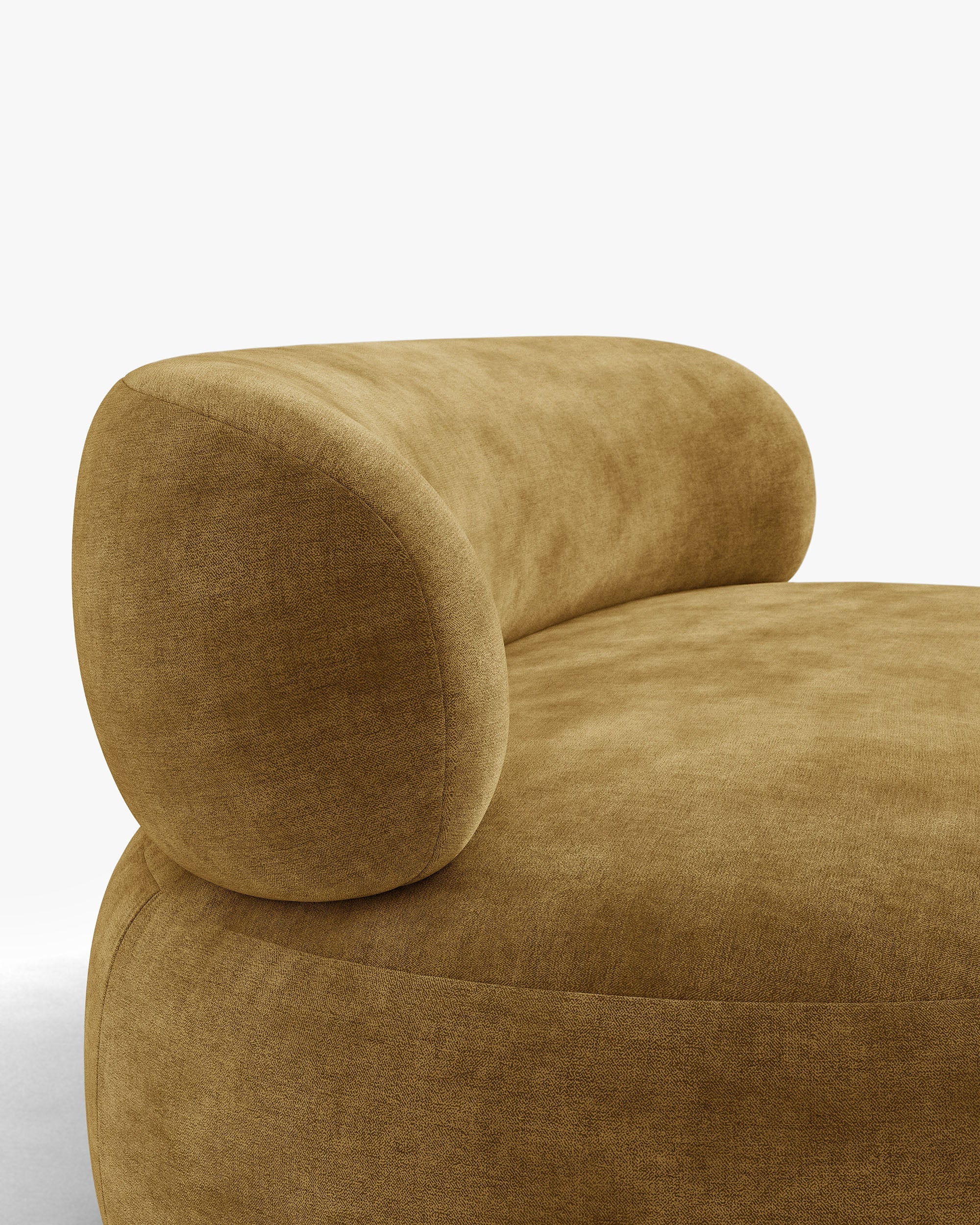 Sofa pre 3 osoby AURA v horčicovom šenile
